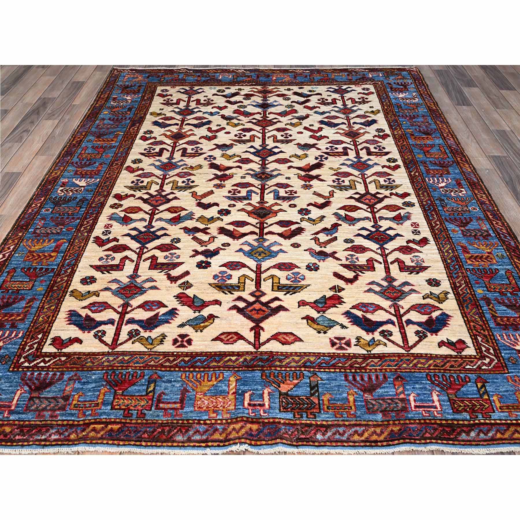 Tribal-Geometric-Hand-Knotted-Rug-434915