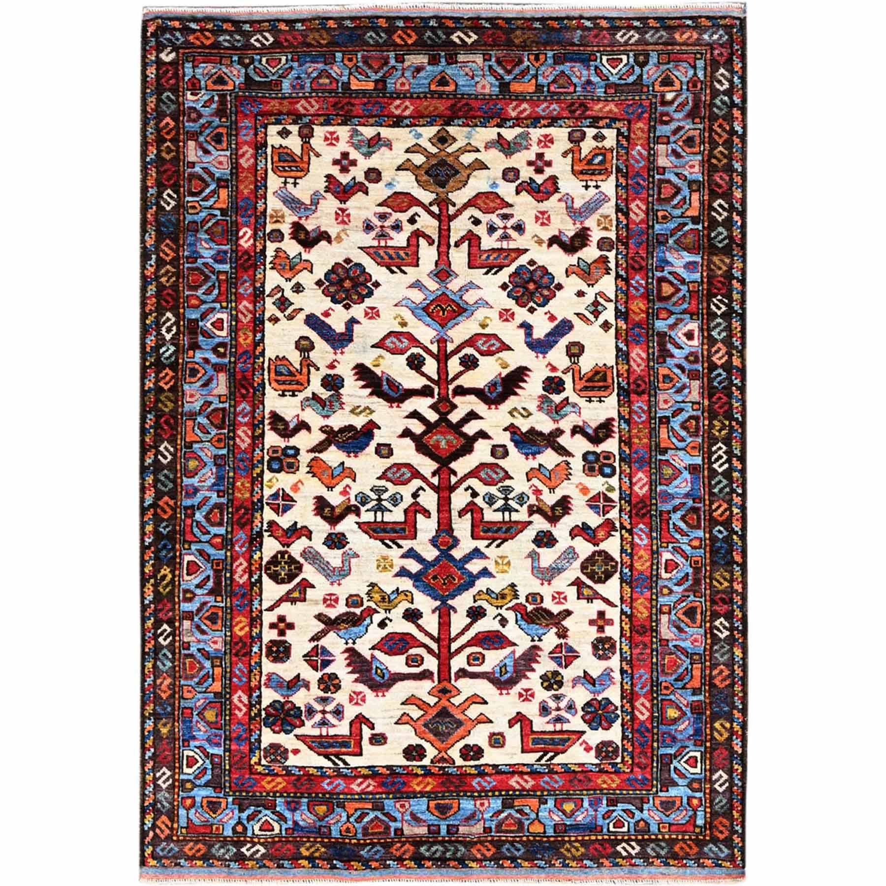 Tribal-Geometric-Hand-Knotted-Rug-434940