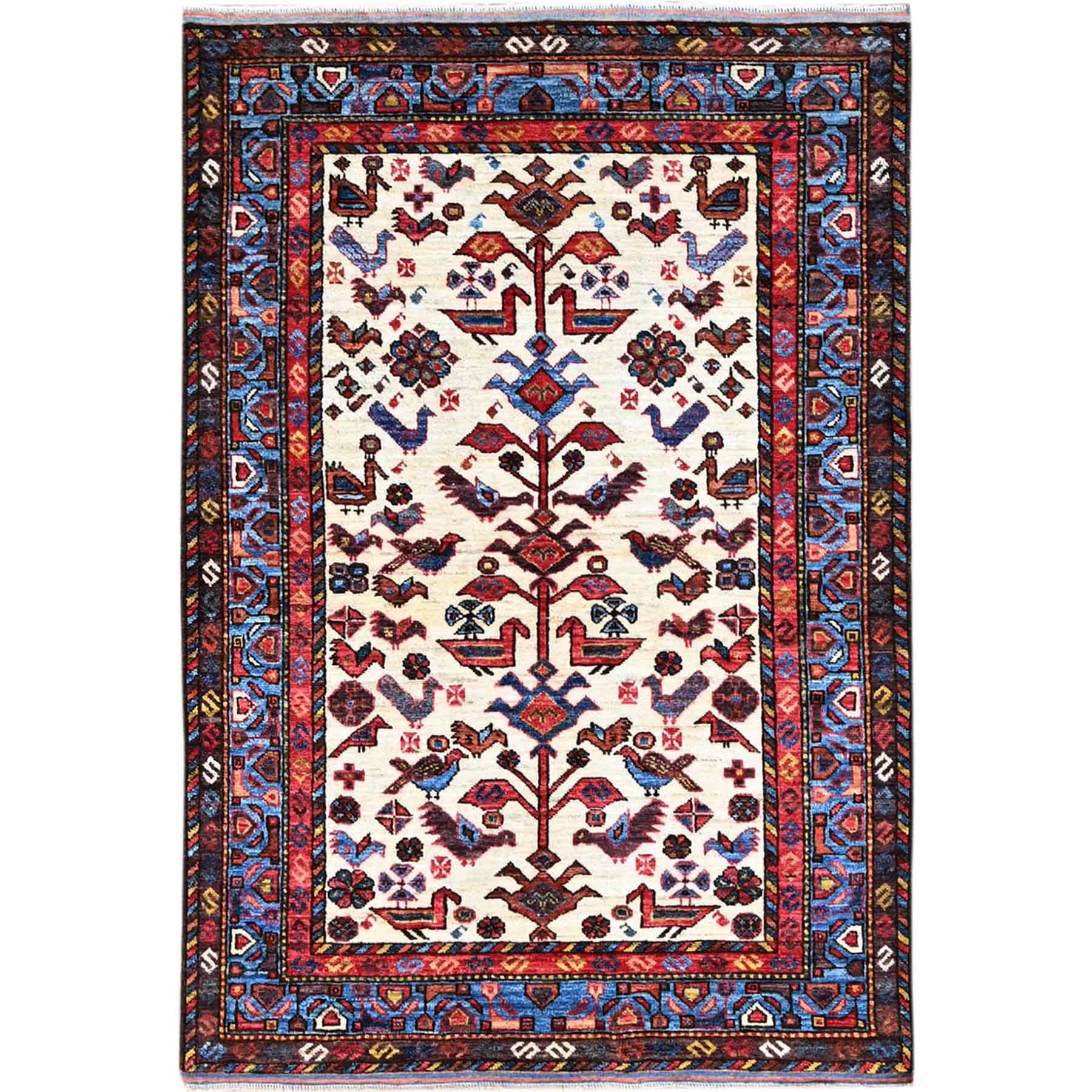 Tribal-Geometric-Hand-Knotted-Rug-434950