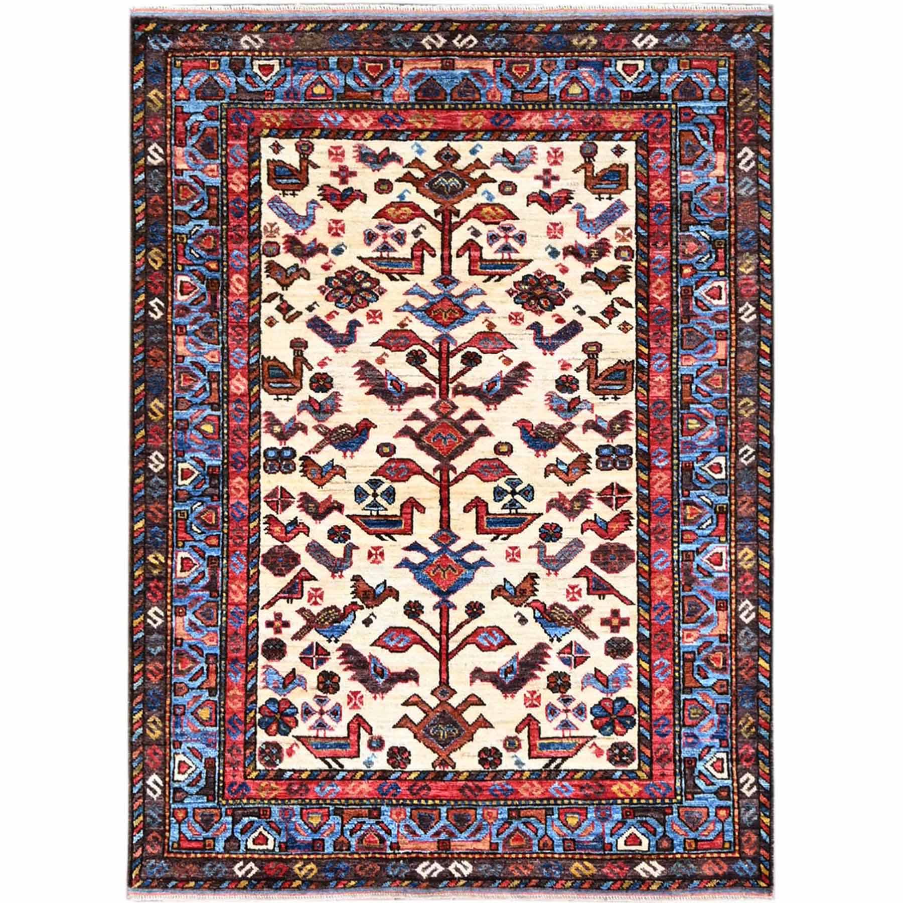 Tribal-Geometric-Hand-Knotted-Rug-434955