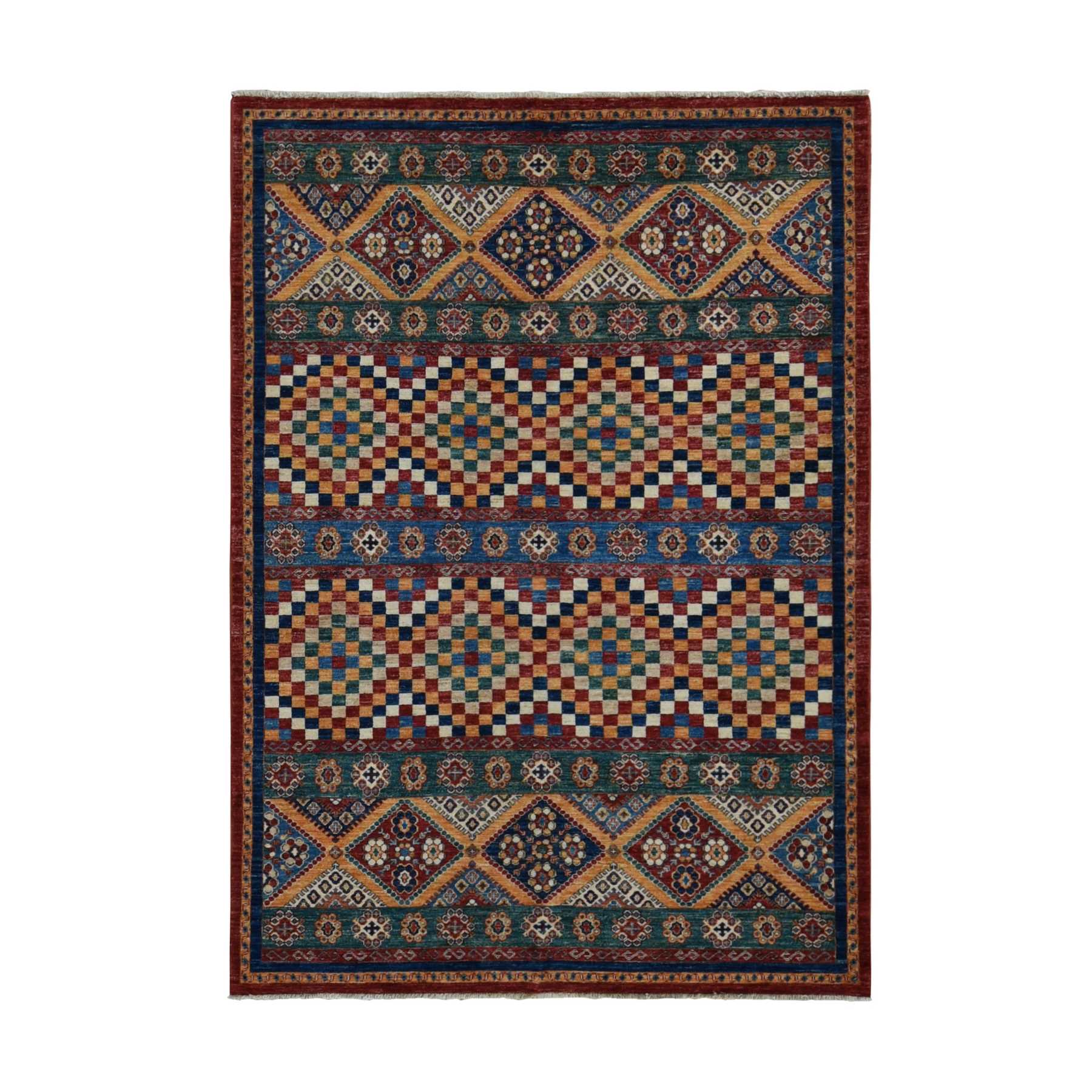 Kazak-Hand-Knotted-Rug-435090