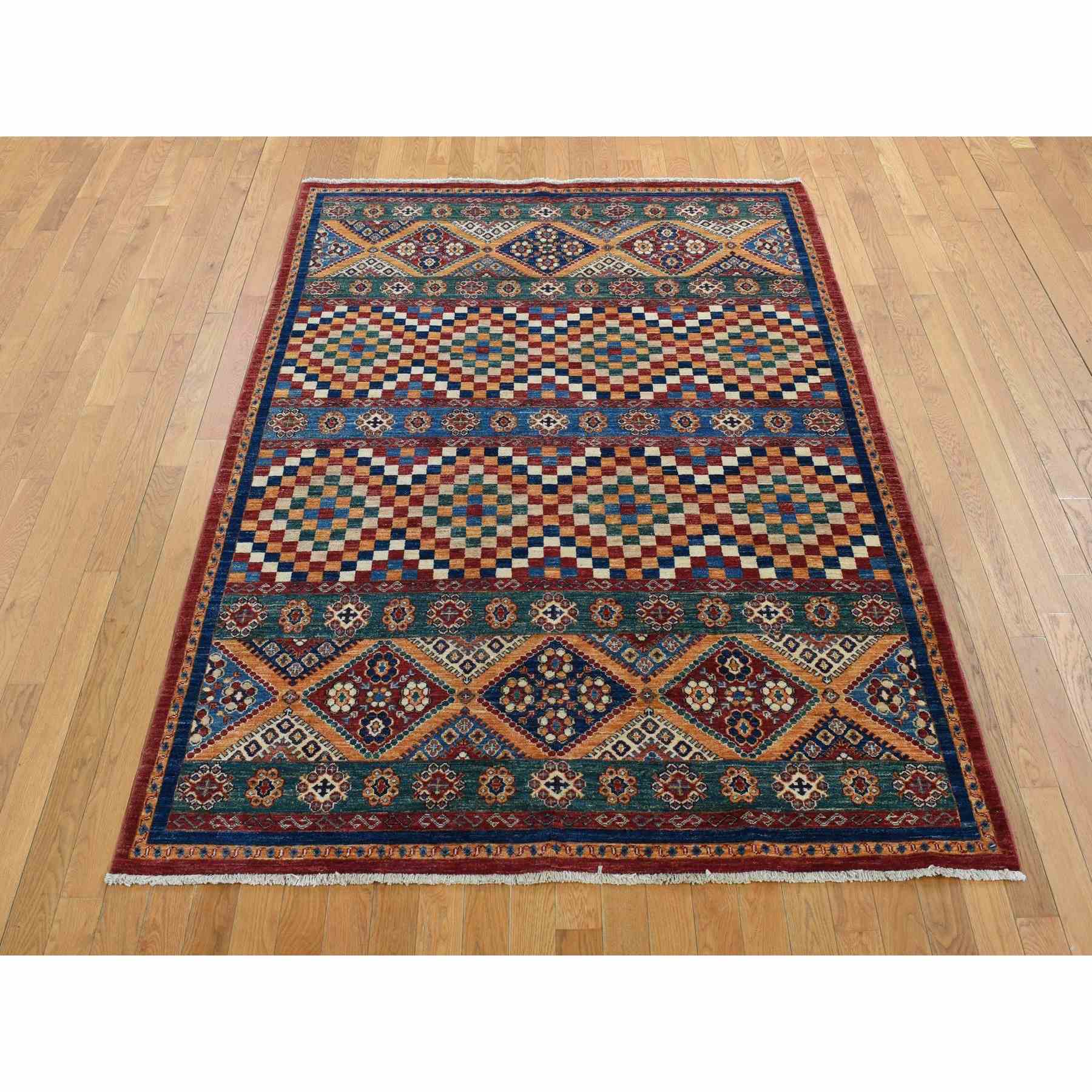 Kazak-Hand-Knotted-Rug-435090