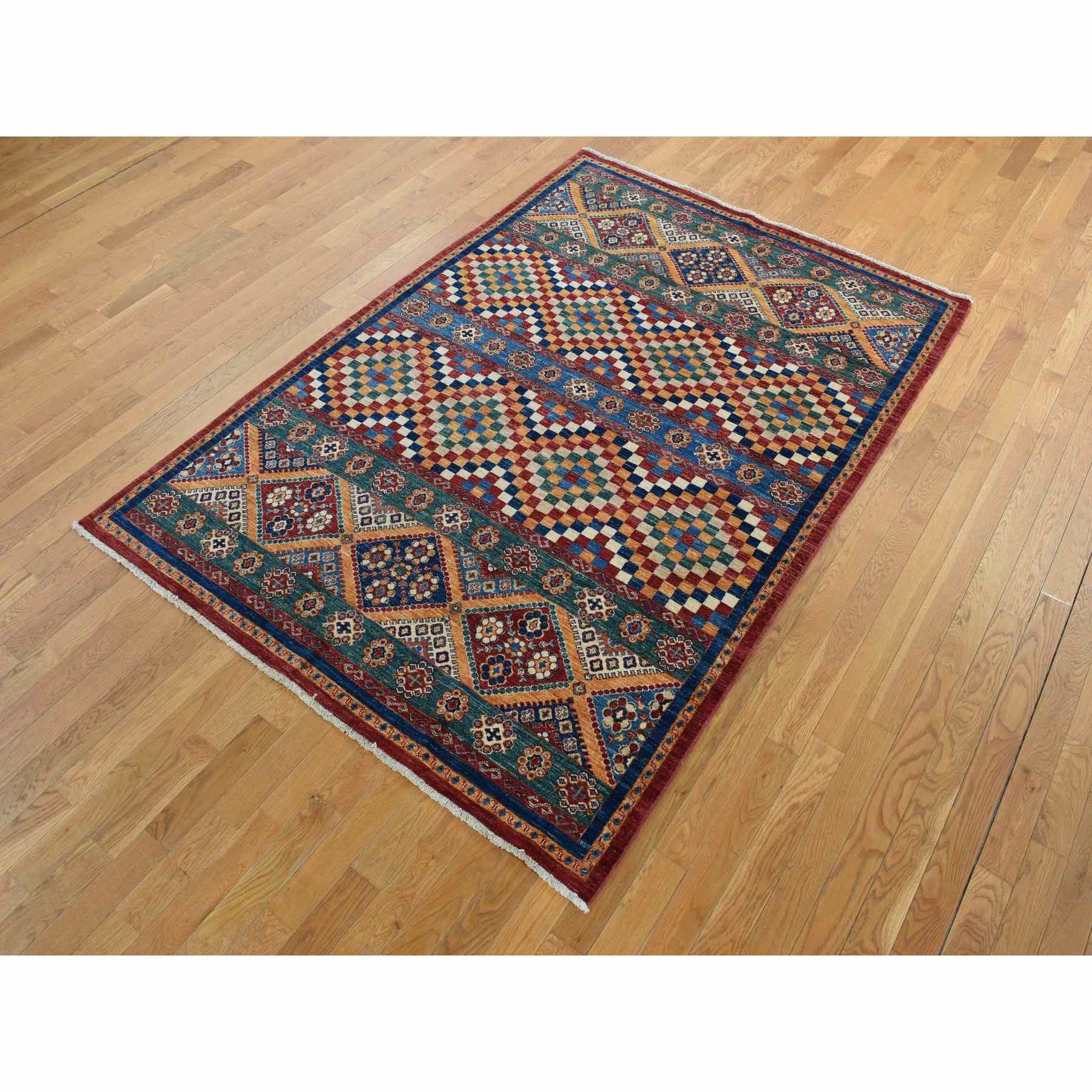 Kazak-Hand-Knotted-Rug-435090