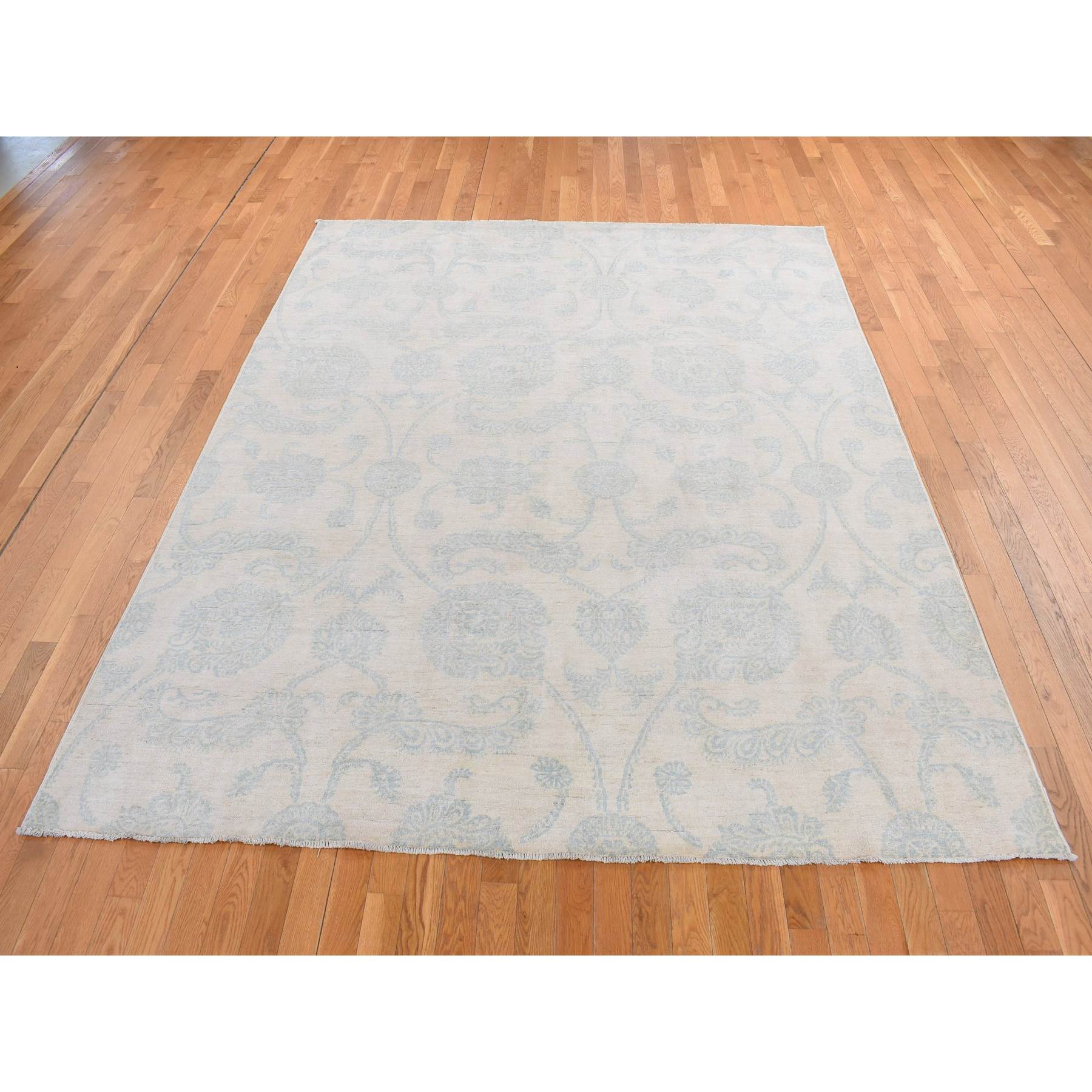 Oushak-And-Peshawar-Hand-Knotted-Rug-435045