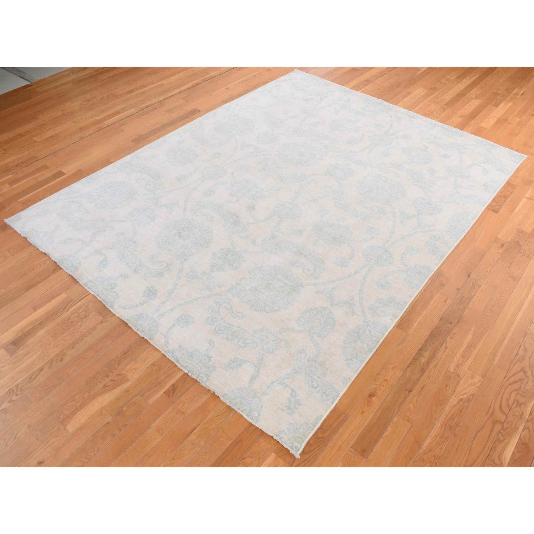 Oushak-And-Peshawar-Hand-Knotted-Rug-435045