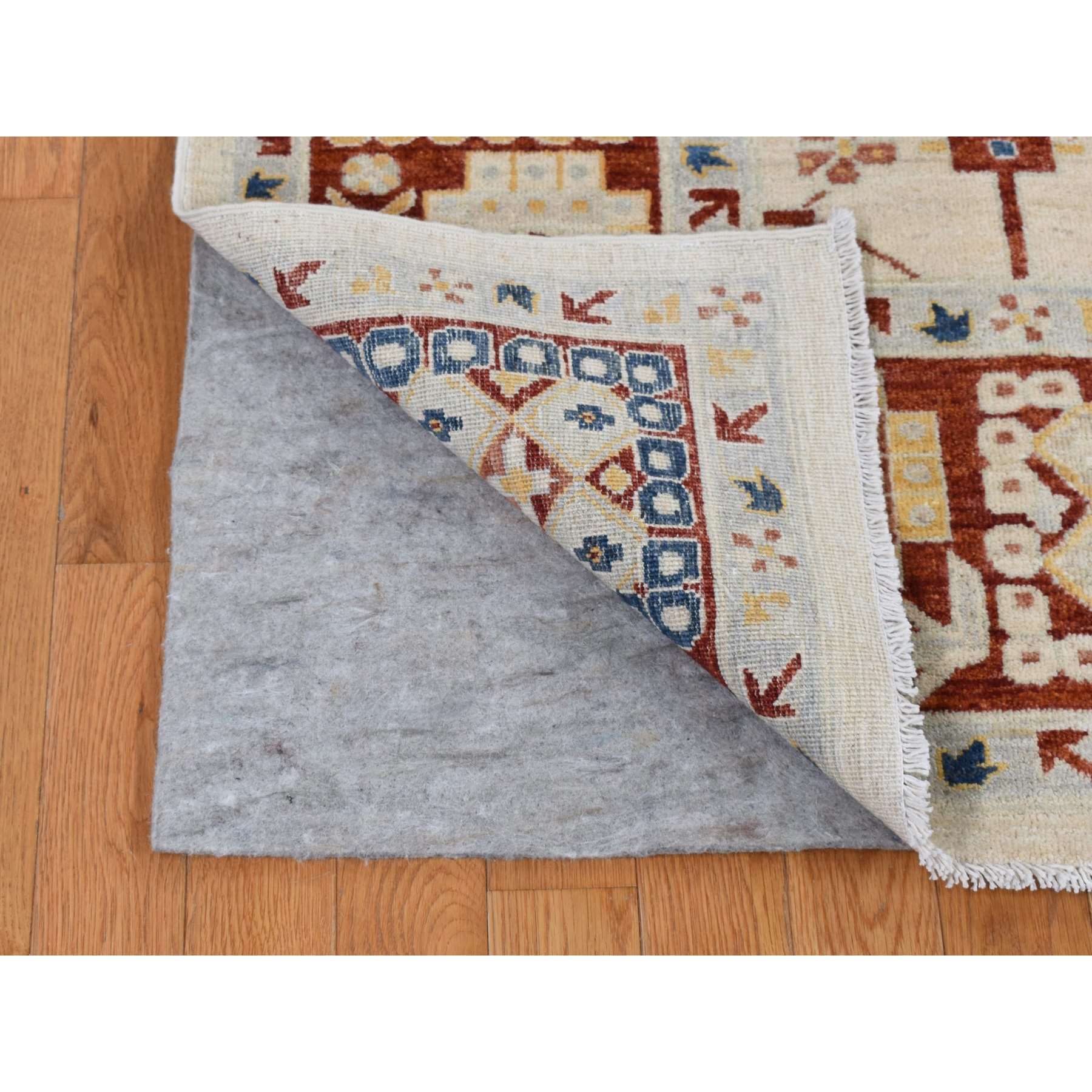 Oushak-And-Peshawar-Hand-Knotted-Rug-435050