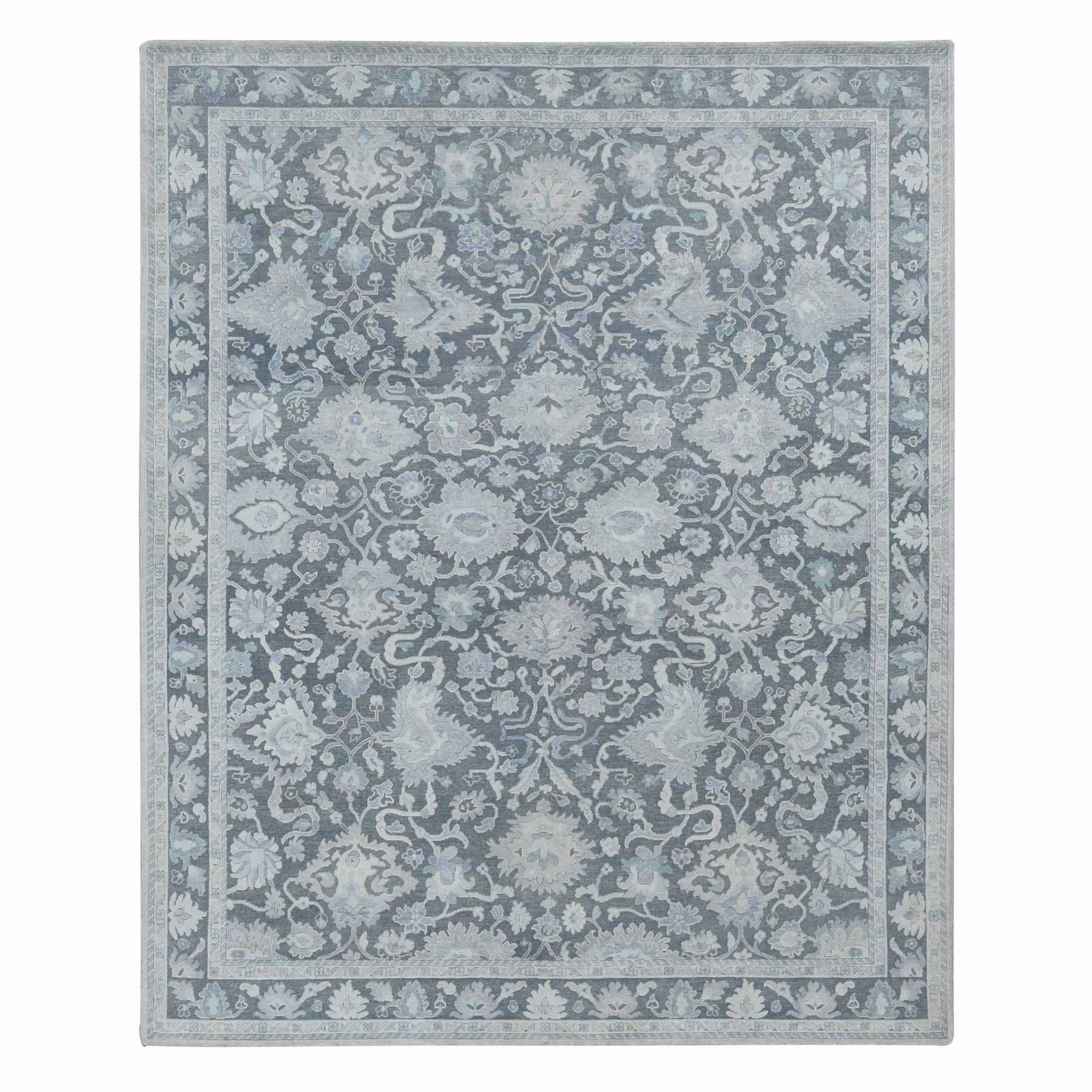 Oushak-And-Peshawar-Hand-Knotted-Rug-435185