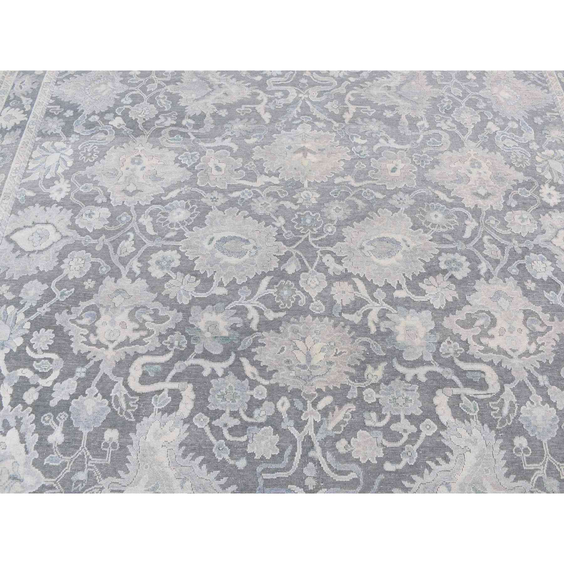Oushak-And-Peshawar-Hand-Knotted-Rug-435185