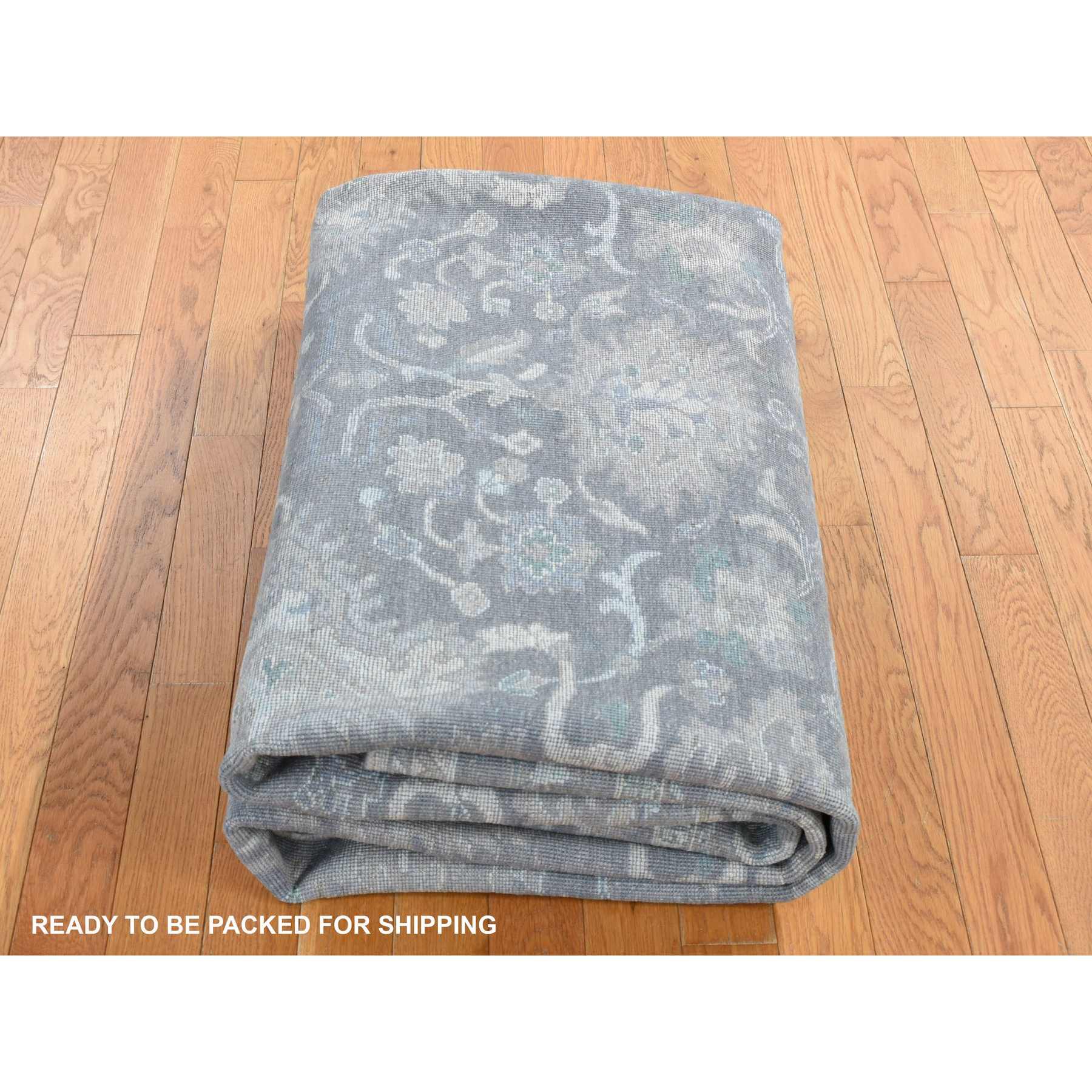 Oushak-And-Peshawar-Hand-Knotted-Rug-435185