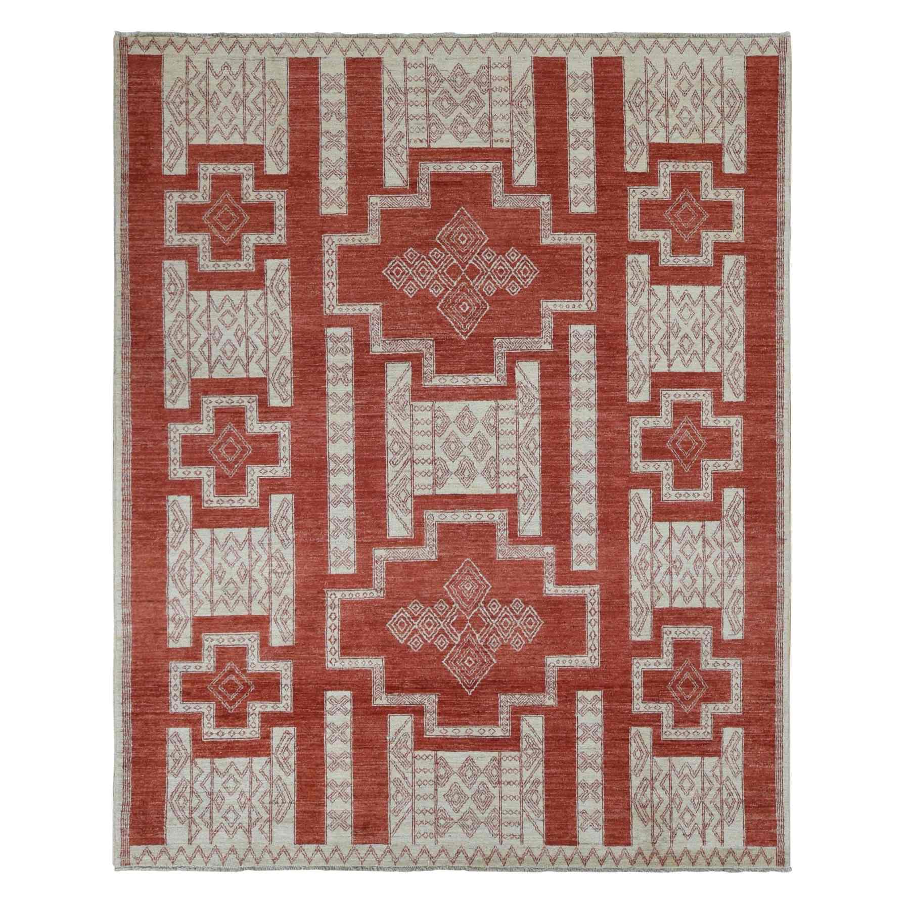 Oushak-And-Peshawar-Hand-Knotted-Rug-435240