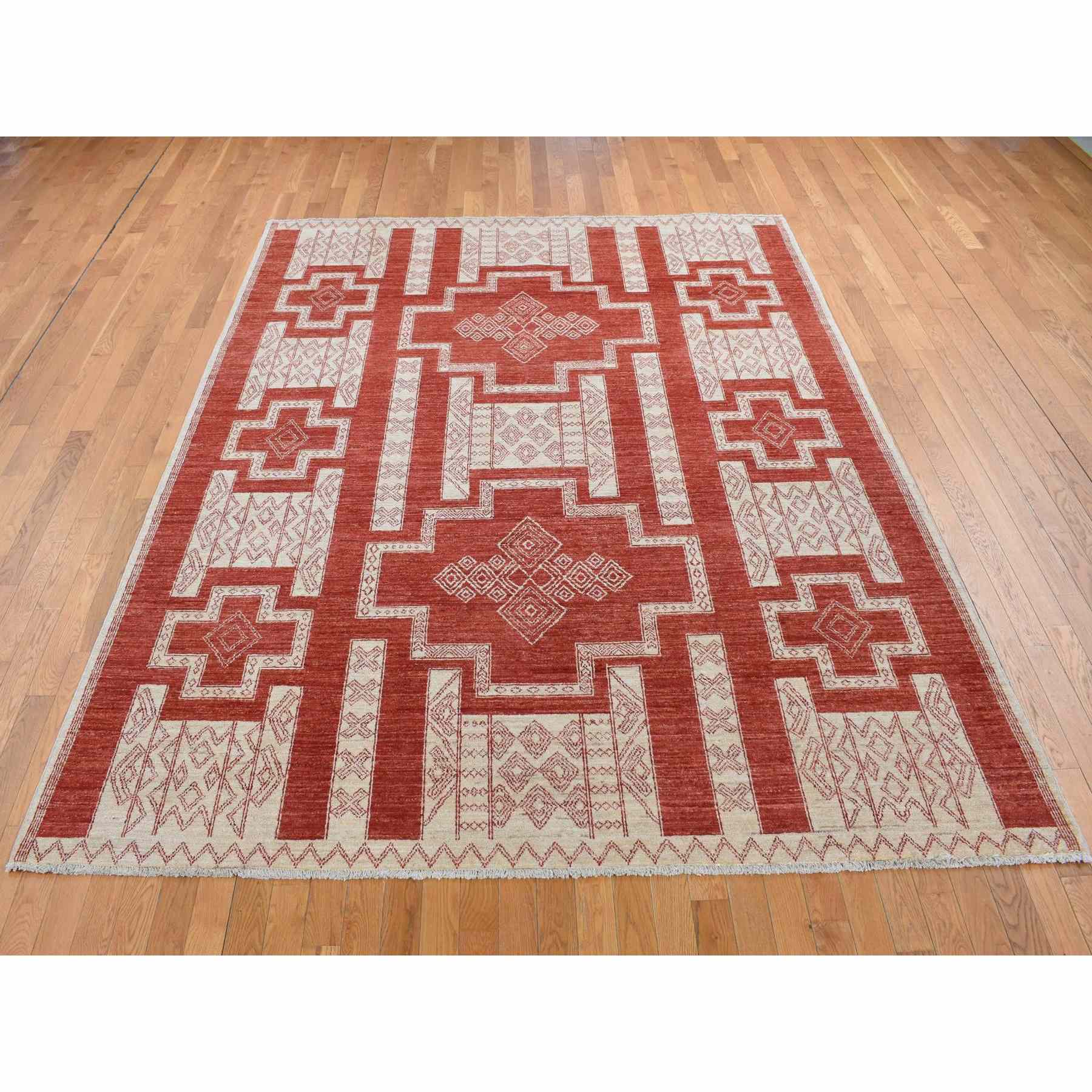 Oushak-And-Peshawar-Hand-Knotted-Rug-435240