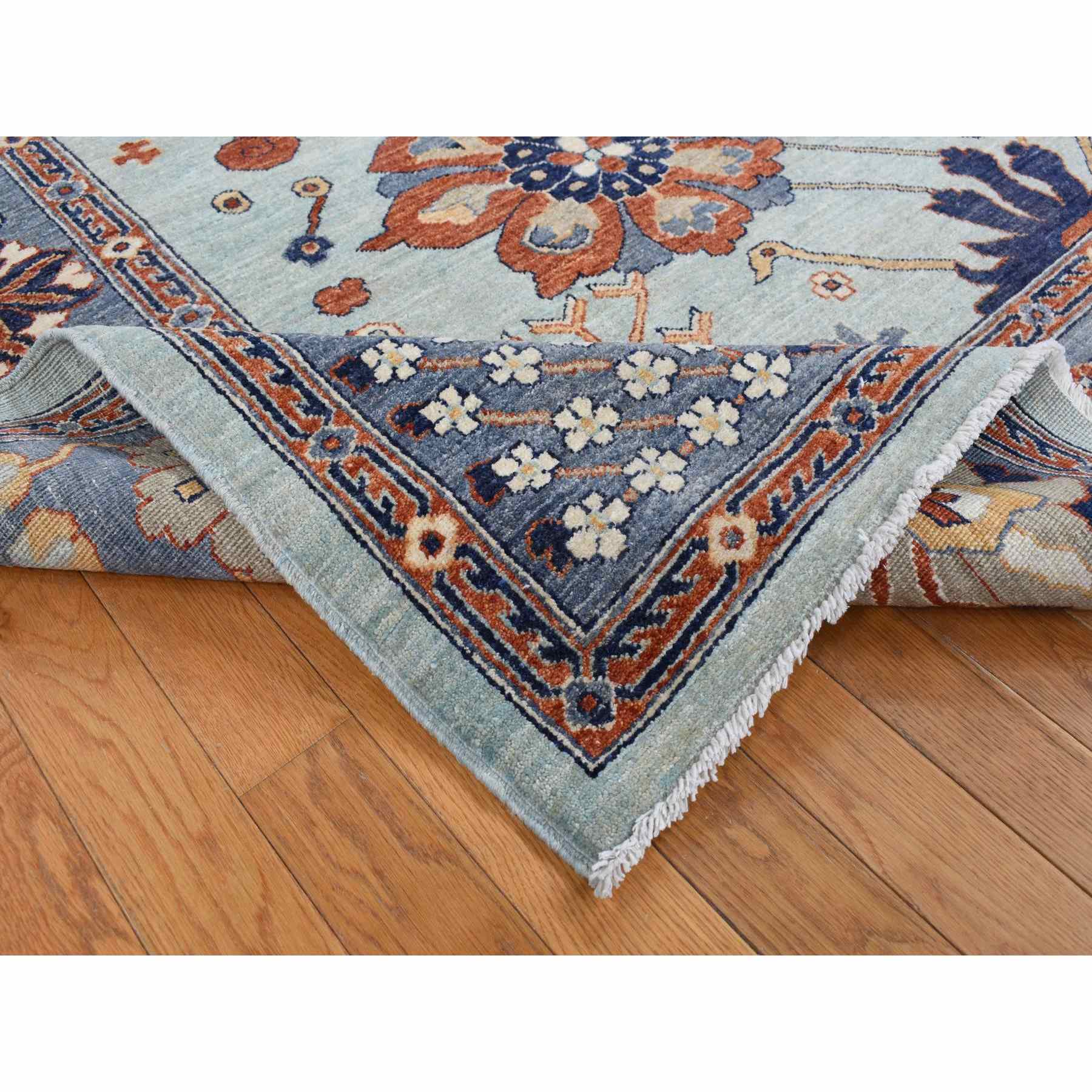 Oushak-And-Peshawar-Hand-Knotted-Rug-435265