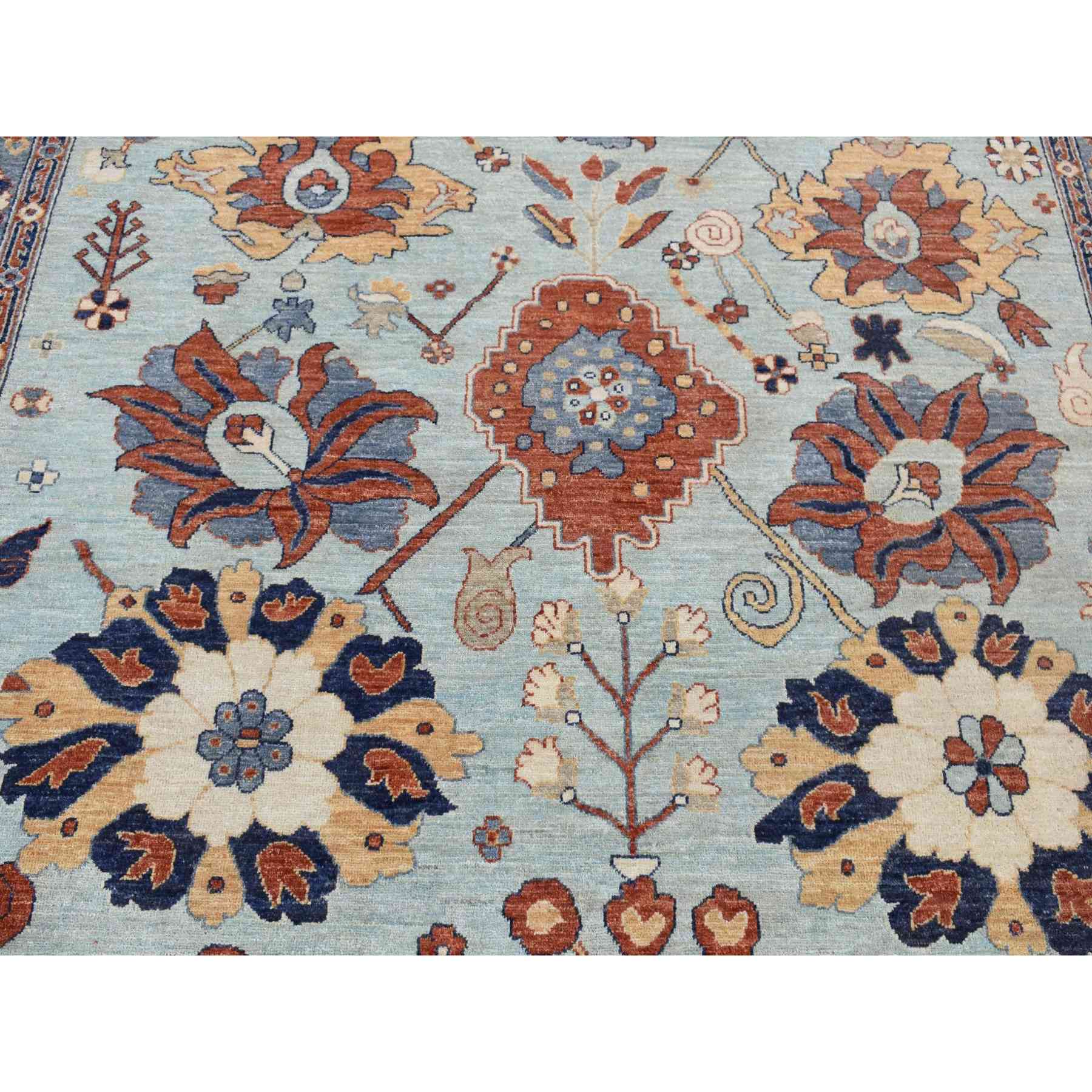 Oushak-And-Peshawar-Hand-Knotted-Rug-435265