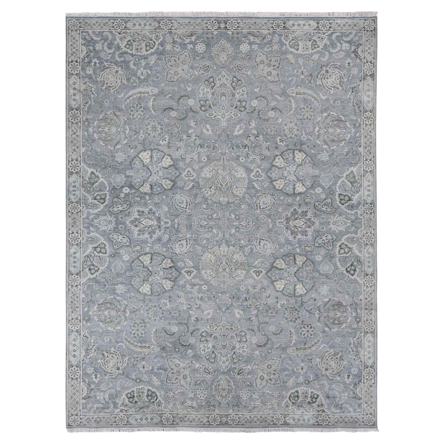 Oushak-And-Peshawar-Hand-Knotted-Rug-435325