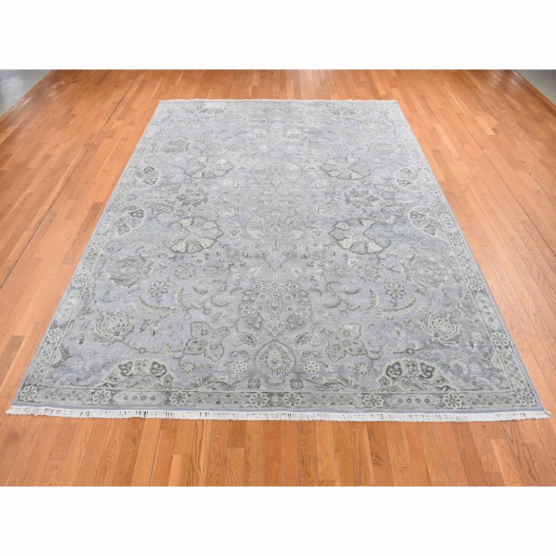 Oushak-And-Peshawar-Hand-Knotted-Rug-435325