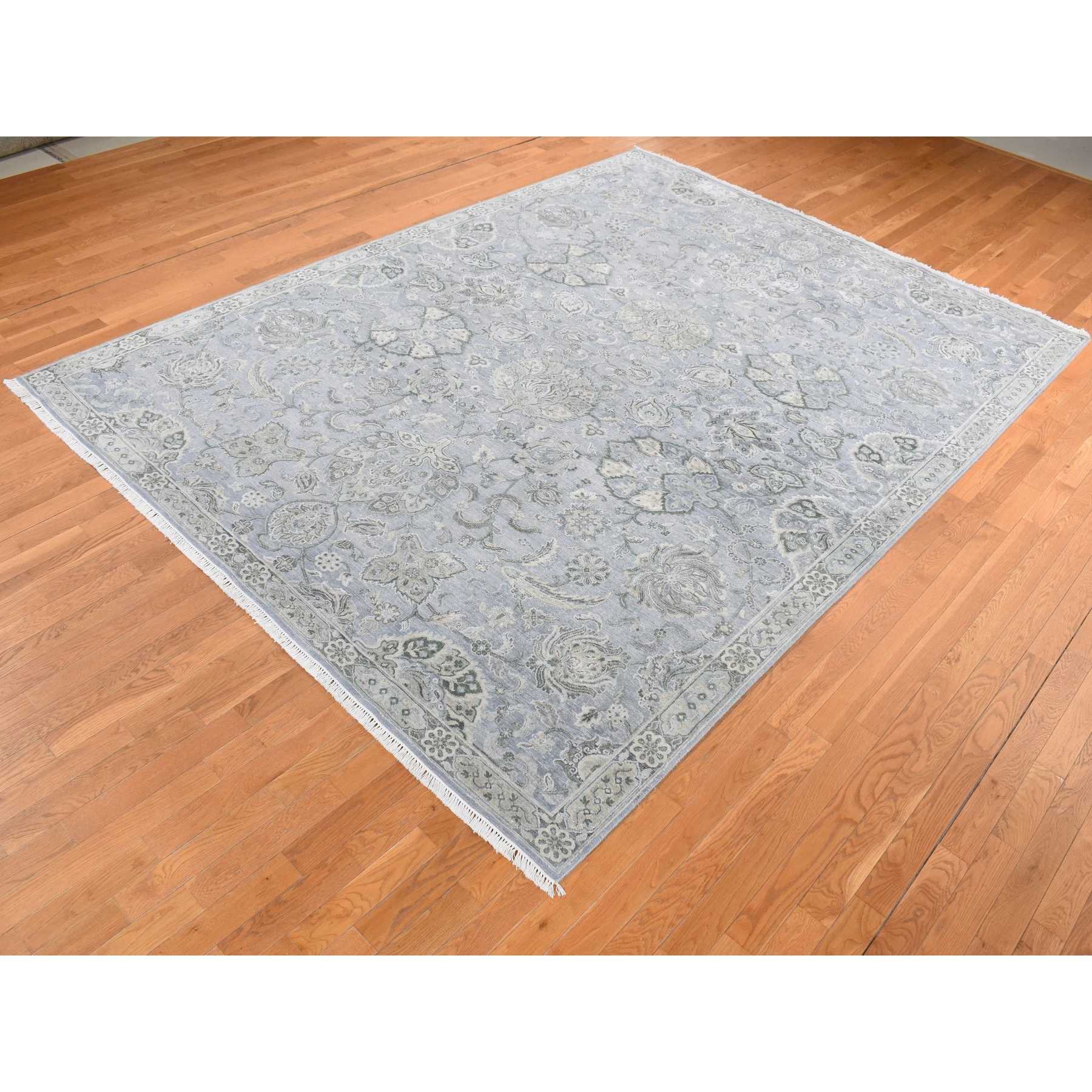 Oushak-And-Peshawar-Hand-Knotted-Rug-435325