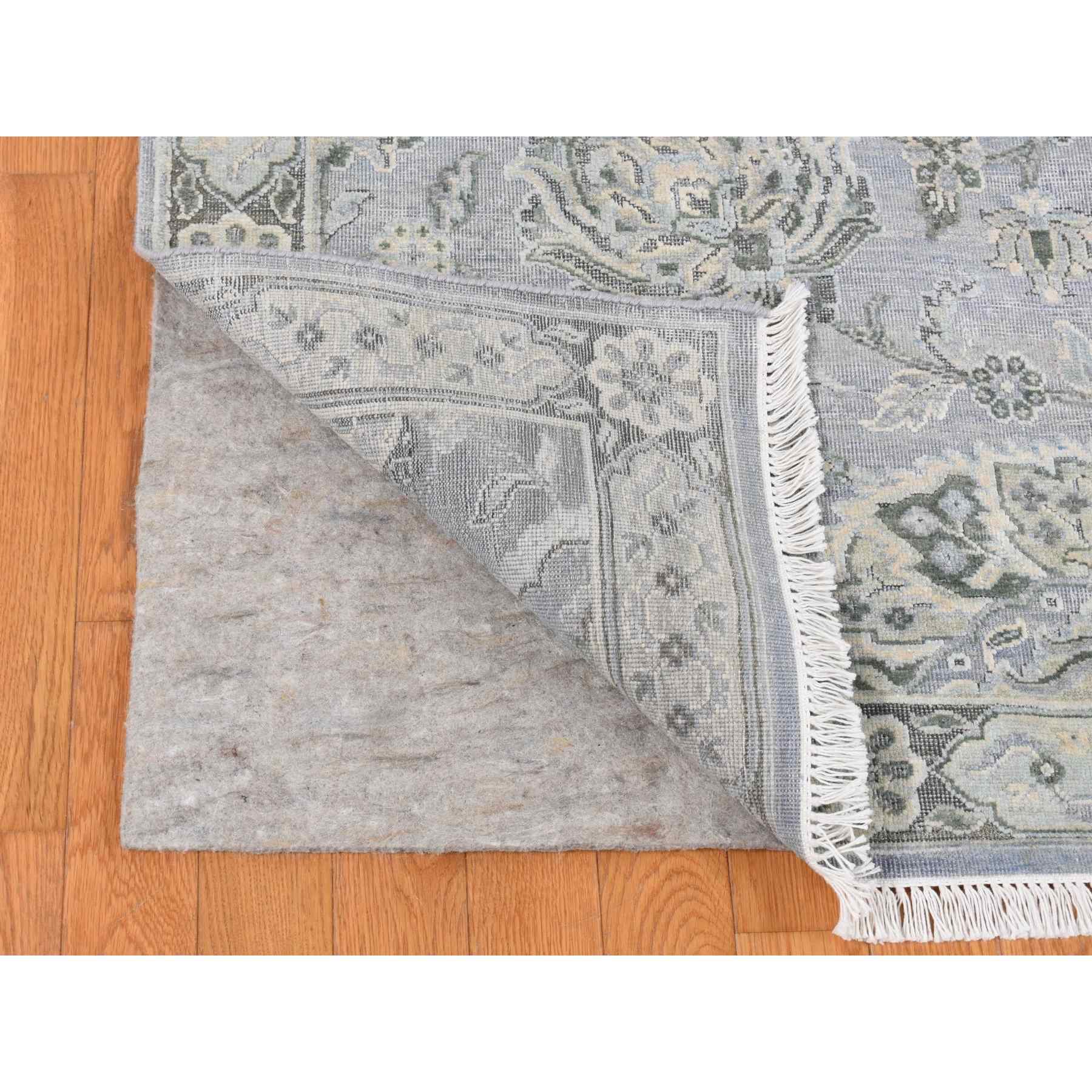 Oushak-And-Peshawar-Hand-Knotted-Rug-435325