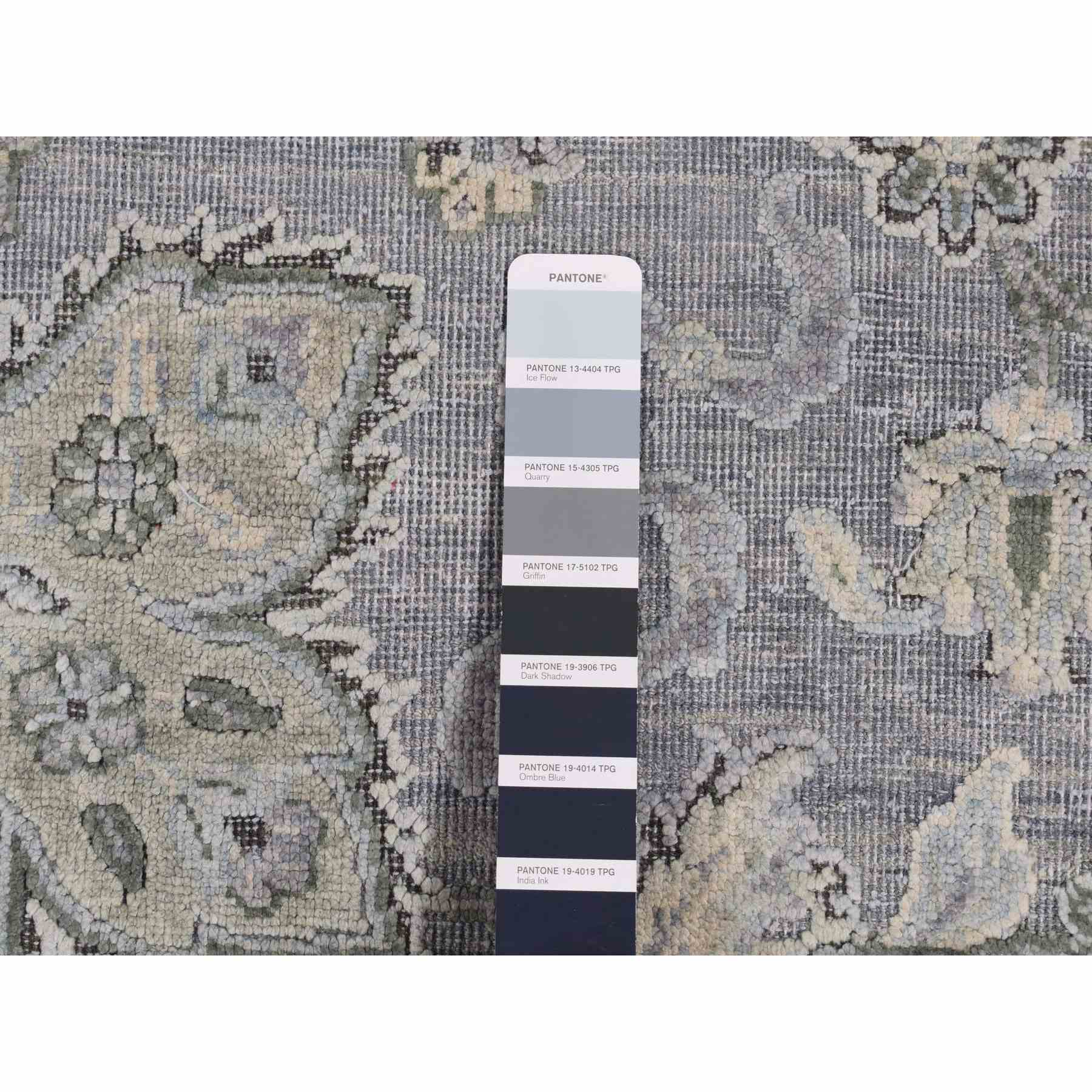 Oushak-And-Peshawar-Hand-Knotted-Rug-435325