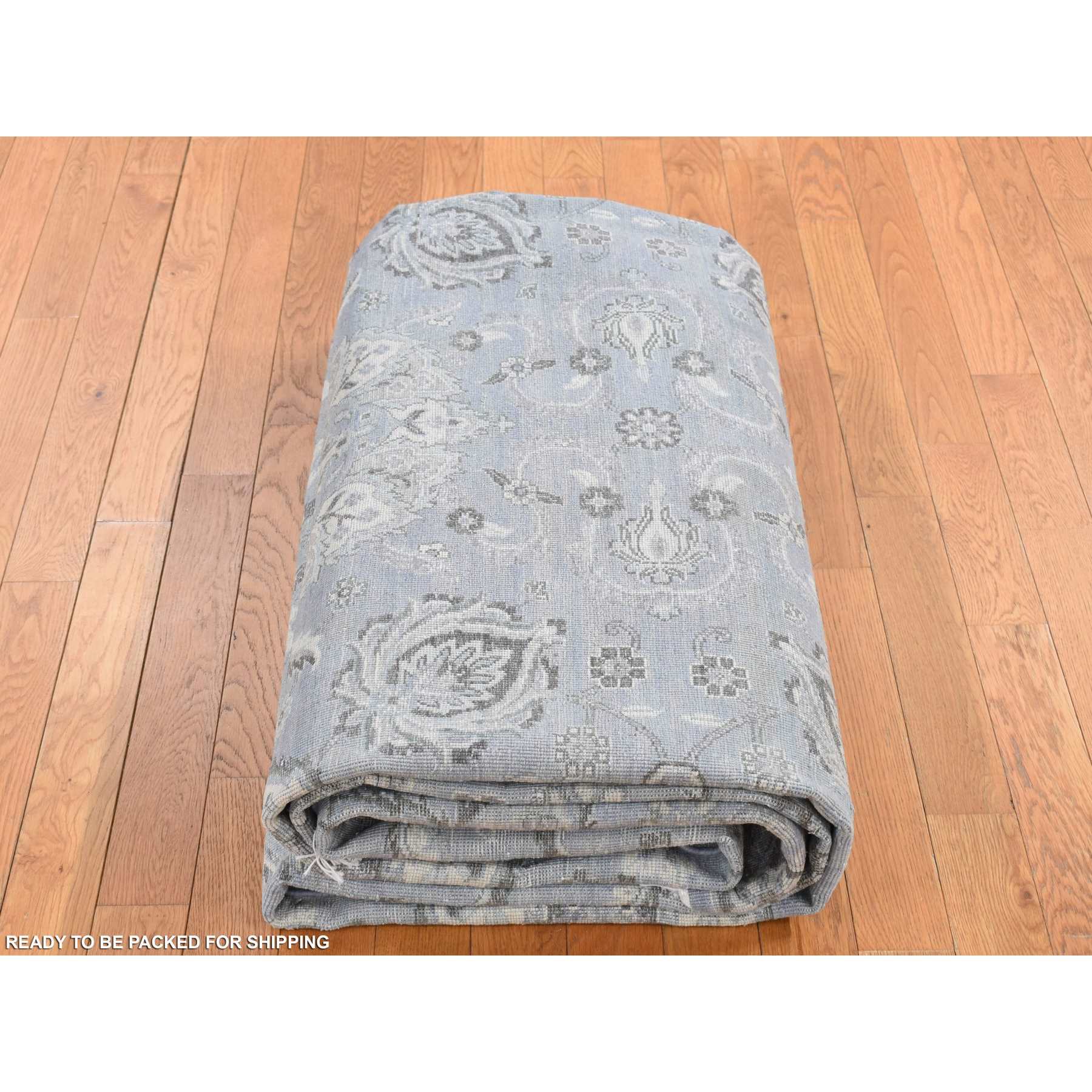 Oushak-And-Peshawar-Hand-Knotted-Rug-435325