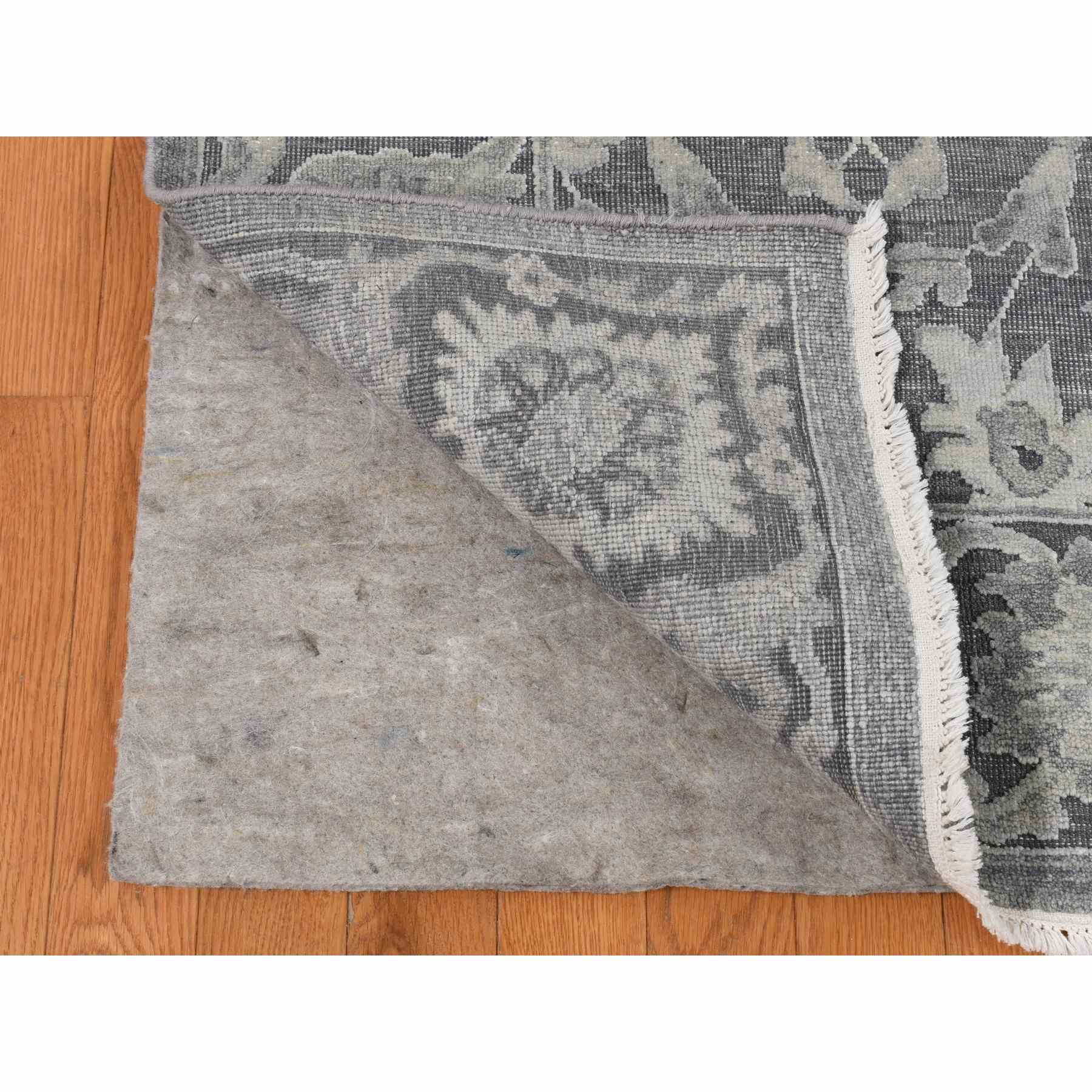 Oushak-And-Peshawar-Hand-Knotted-Rug-435350
