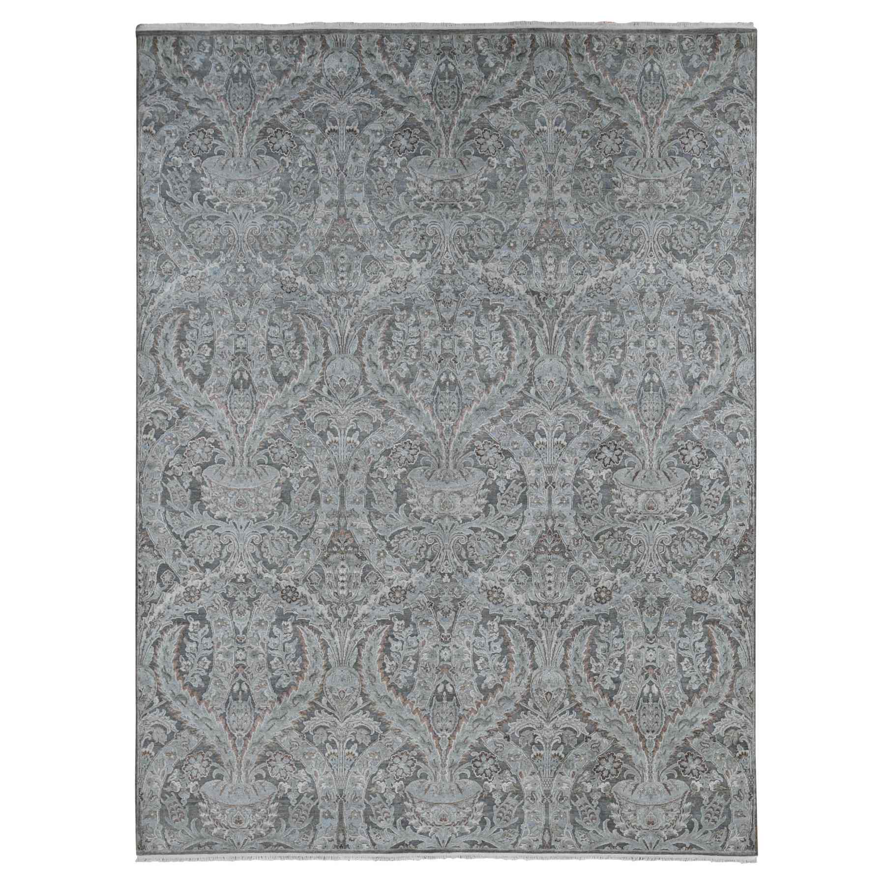 Oushak-And-Peshawar-Hand-Knotted-Rug-435365