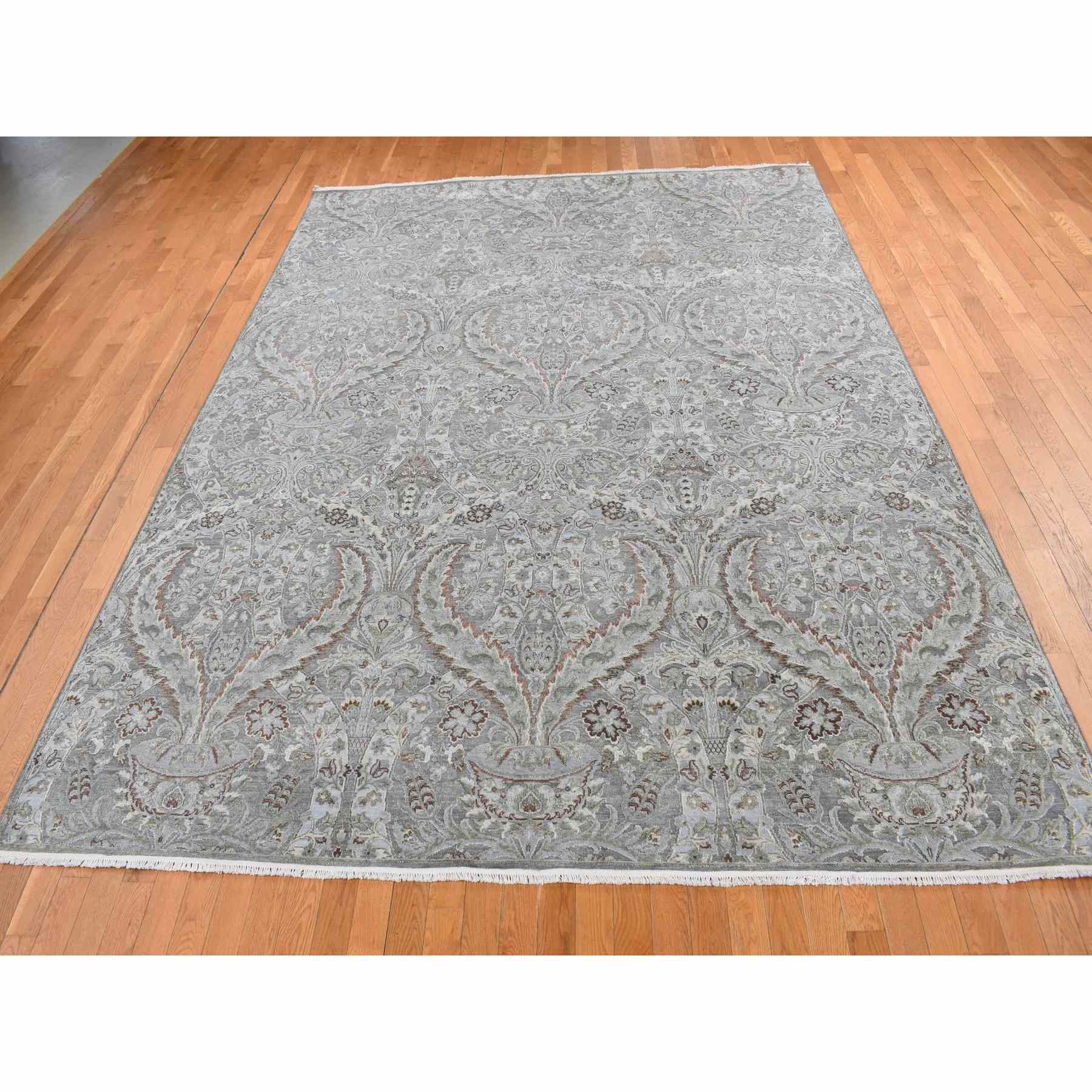 Oushak-And-Peshawar-Hand-Knotted-Rug-435365