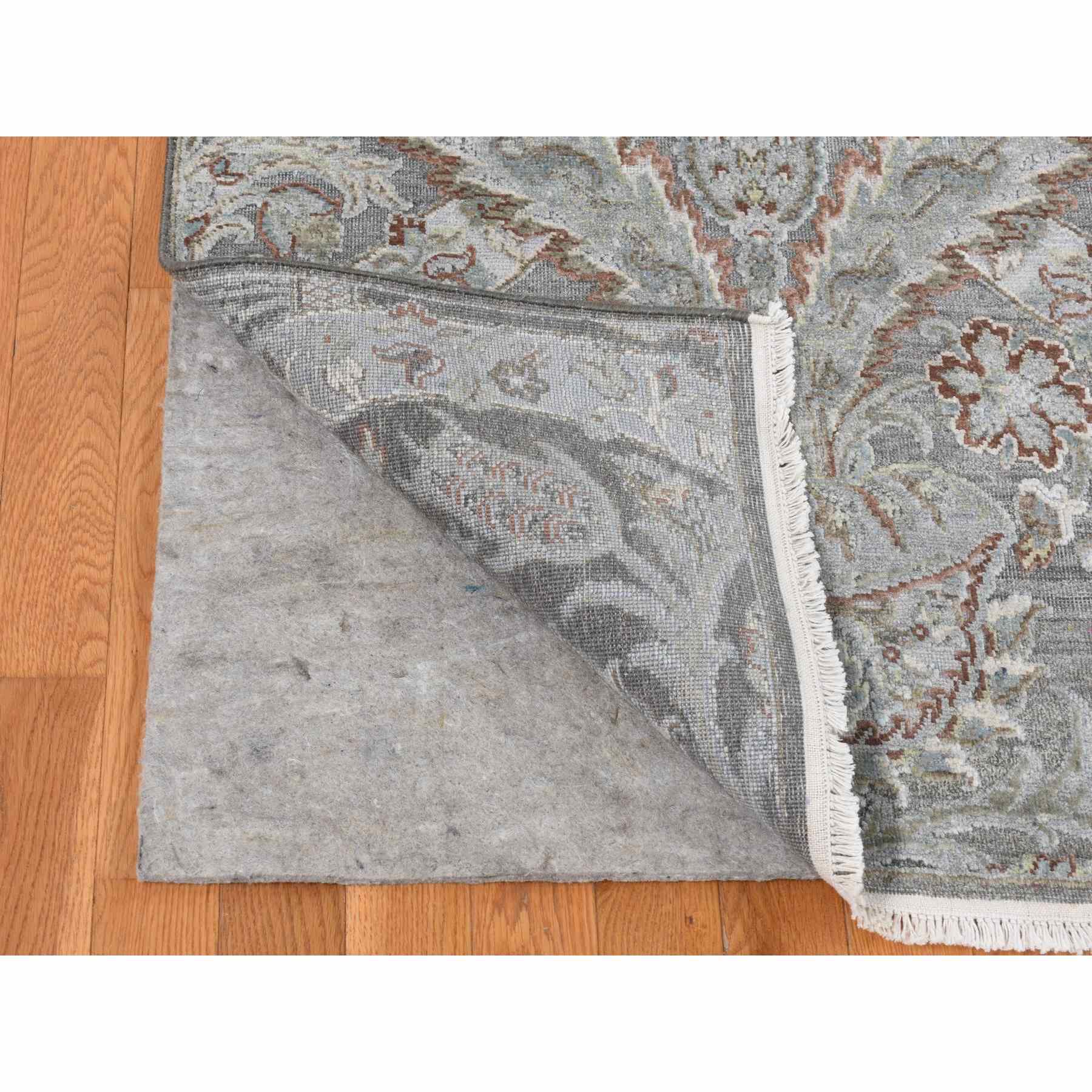 Oushak-And-Peshawar-Hand-Knotted-Rug-435365