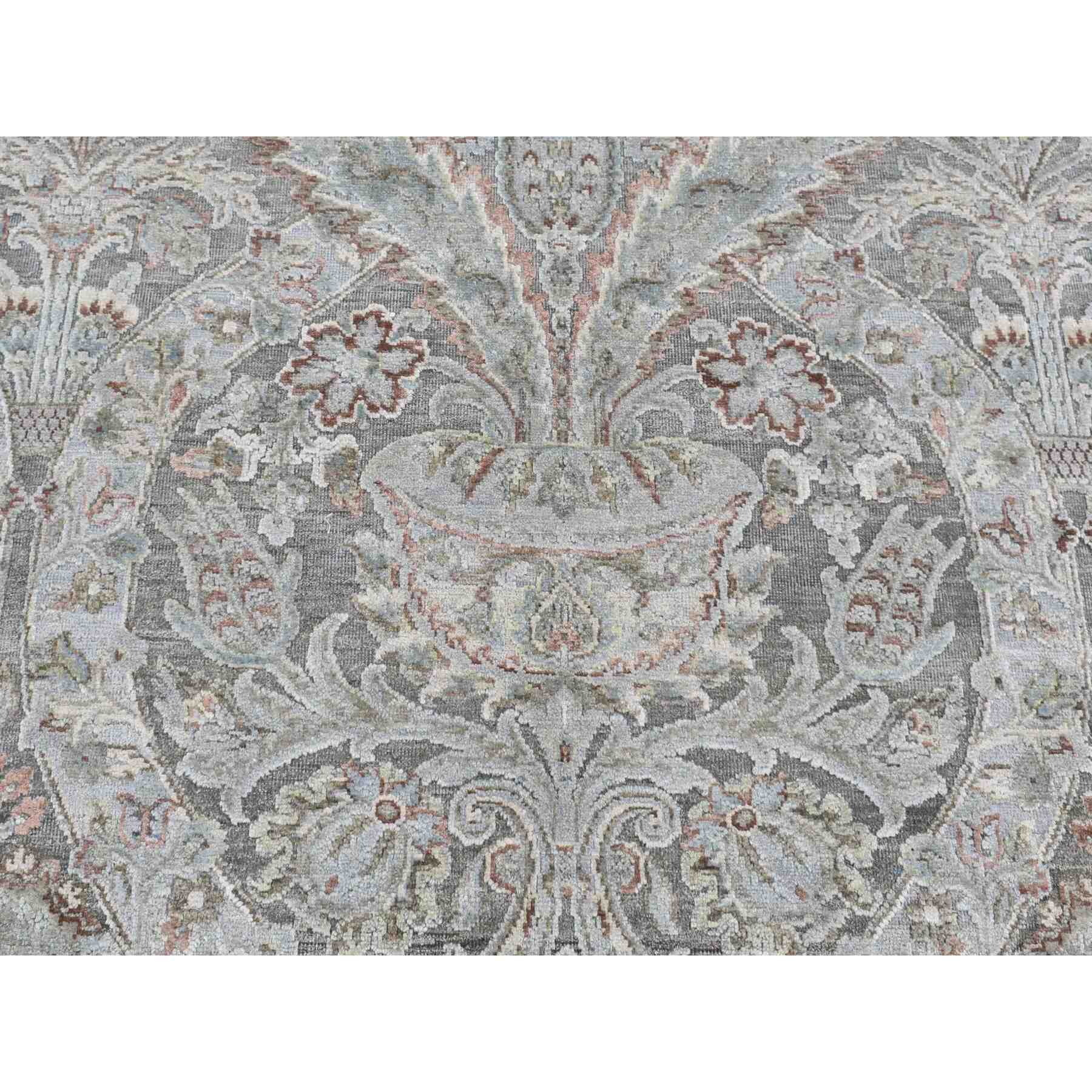Oushak-And-Peshawar-Hand-Knotted-Rug-435365