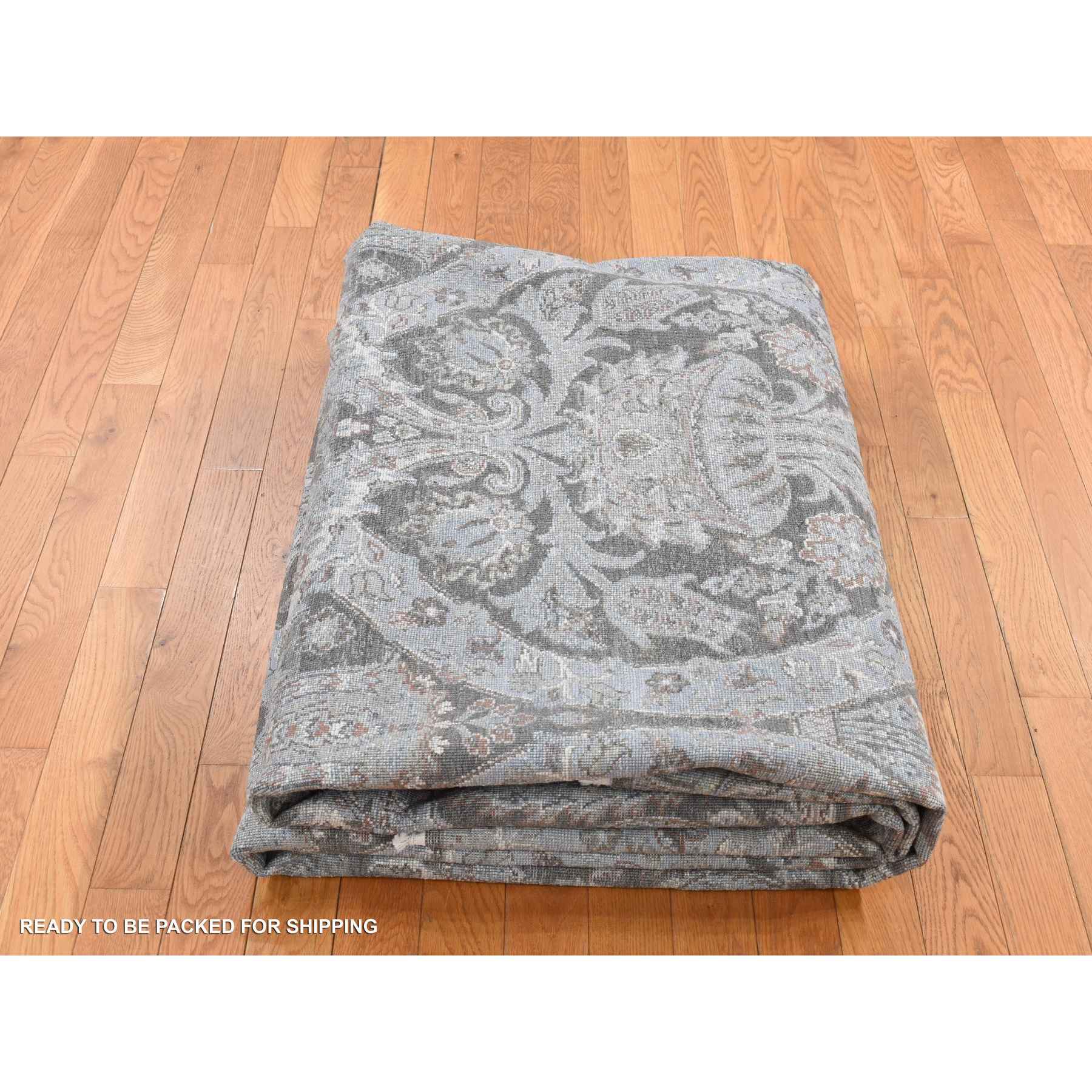 Oushak-And-Peshawar-Hand-Knotted-Rug-435365