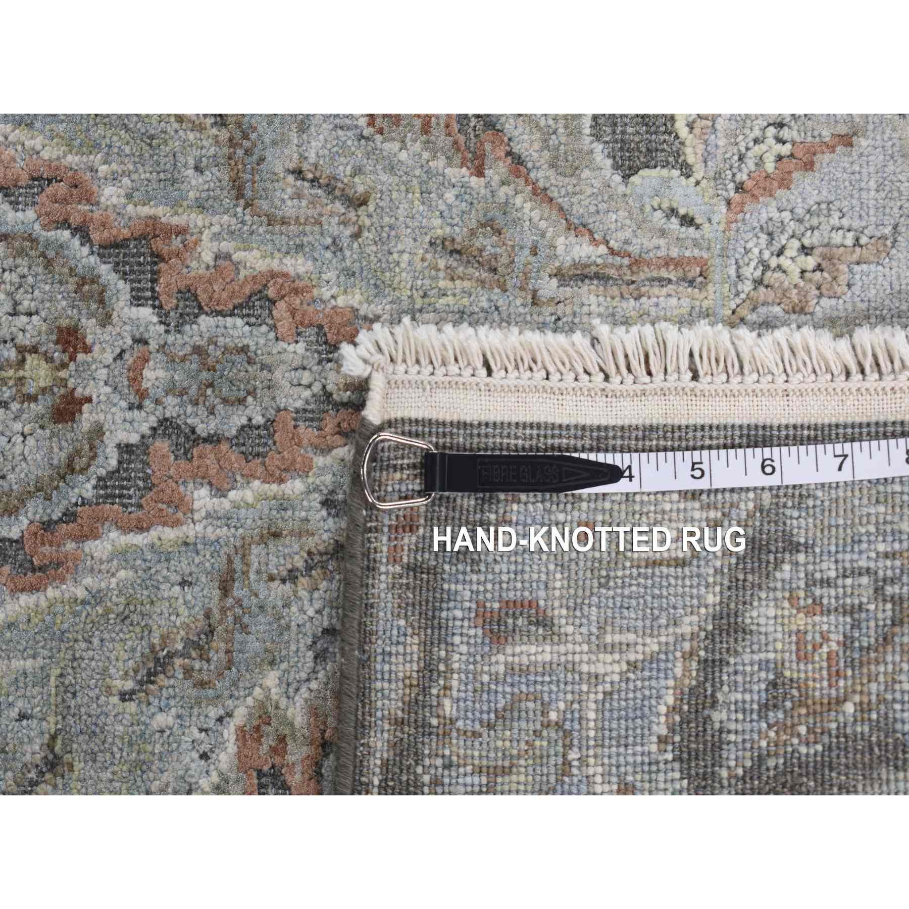 Oushak-And-Peshawar-Hand-Knotted-Rug-435365