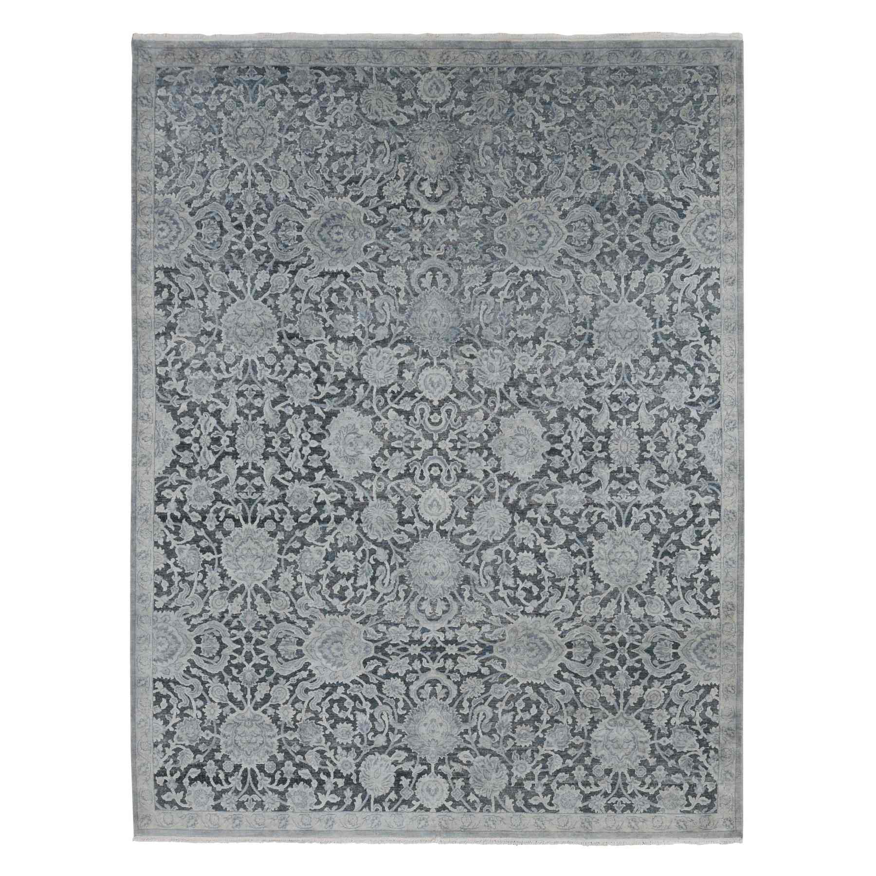 Oushak-And-Peshawar-Hand-Knotted-Rug-435380