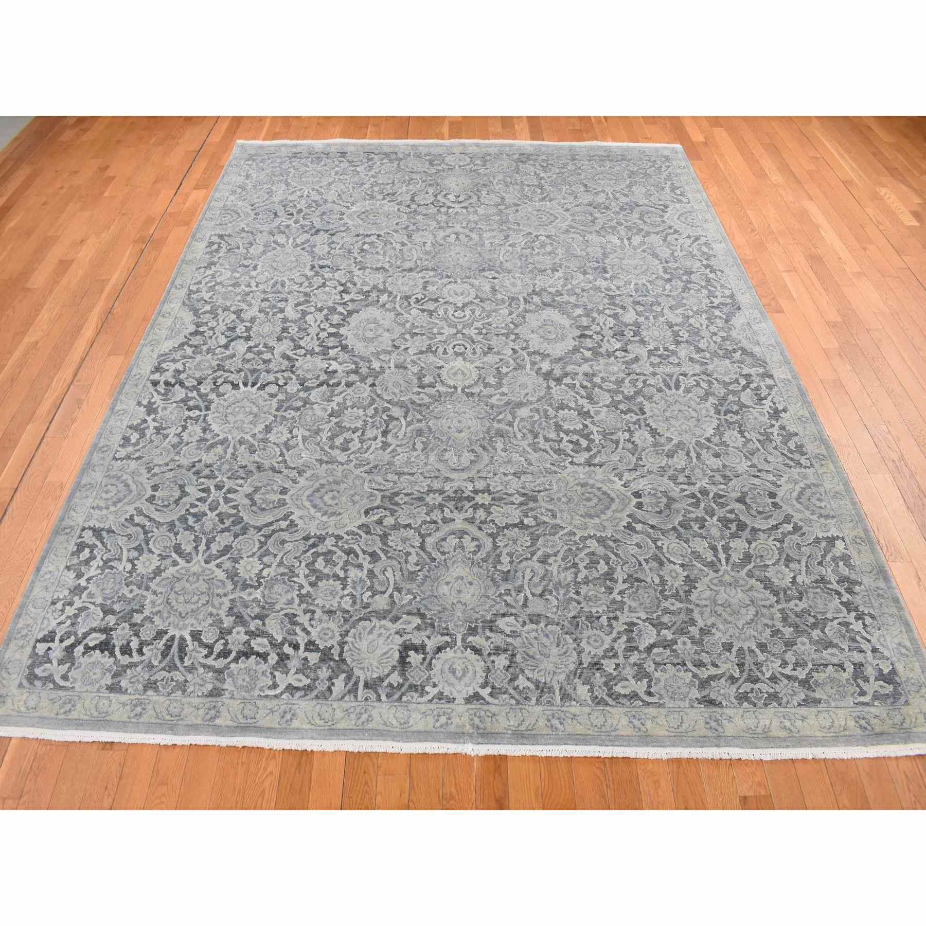 Oushak-And-Peshawar-Hand-Knotted-Rug-435380