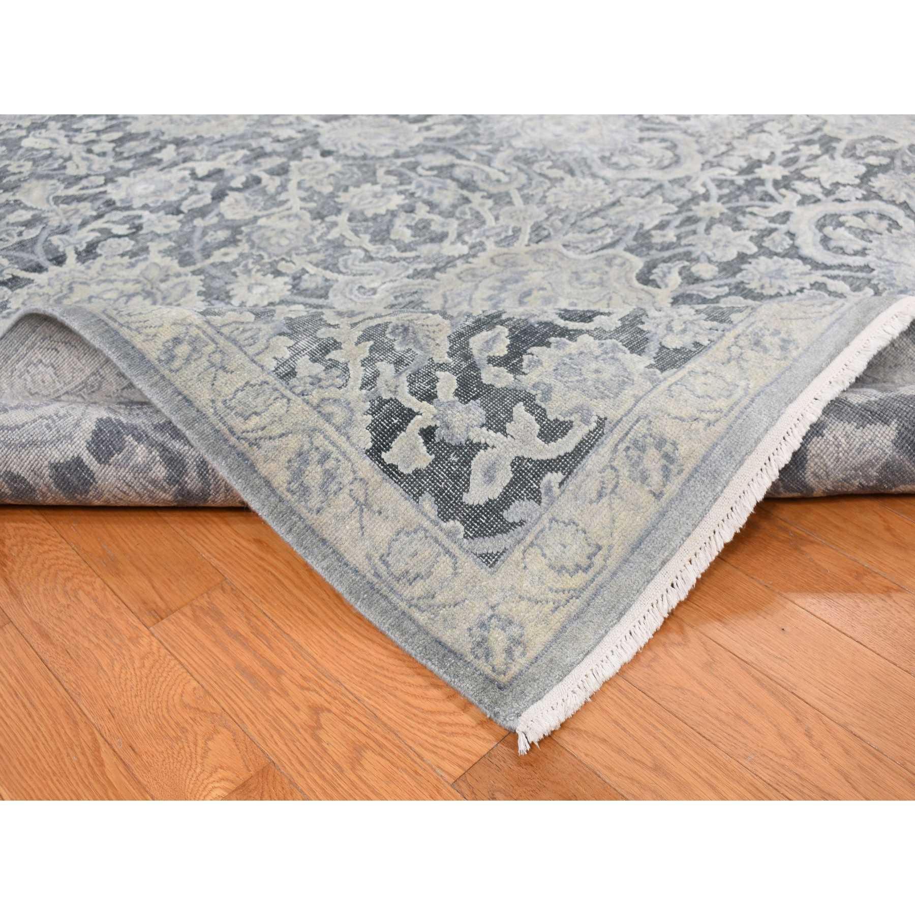 Oushak-And-Peshawar-Hand-Knotted-Rug-435380