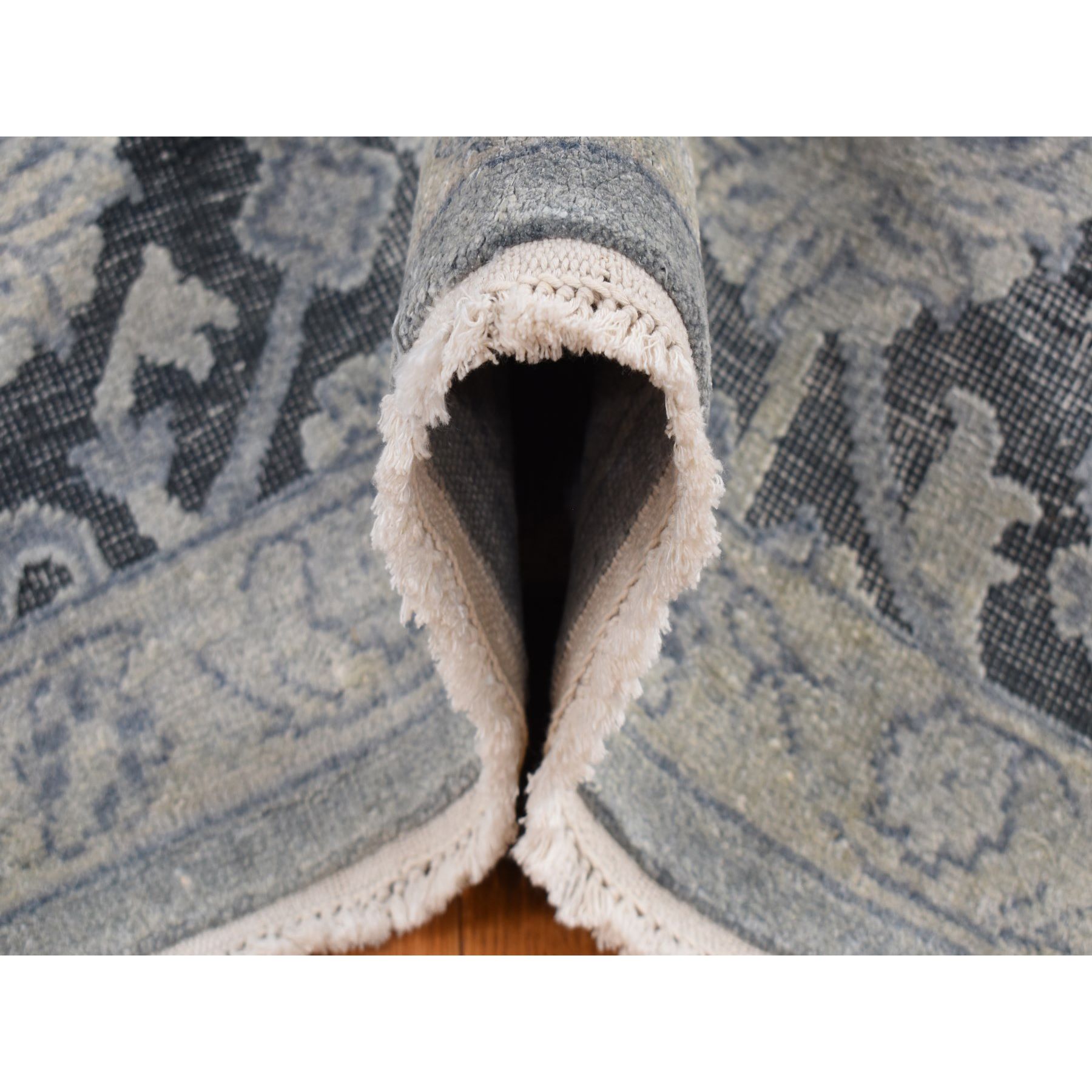 Oushak-And-Peshawar-Hand-Knotted-Rug-435380
