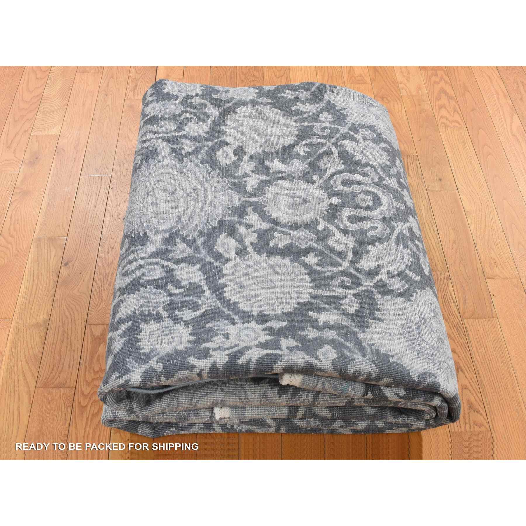 Oushak-And-Peshawar-Hand-Knotted-Rug-435380