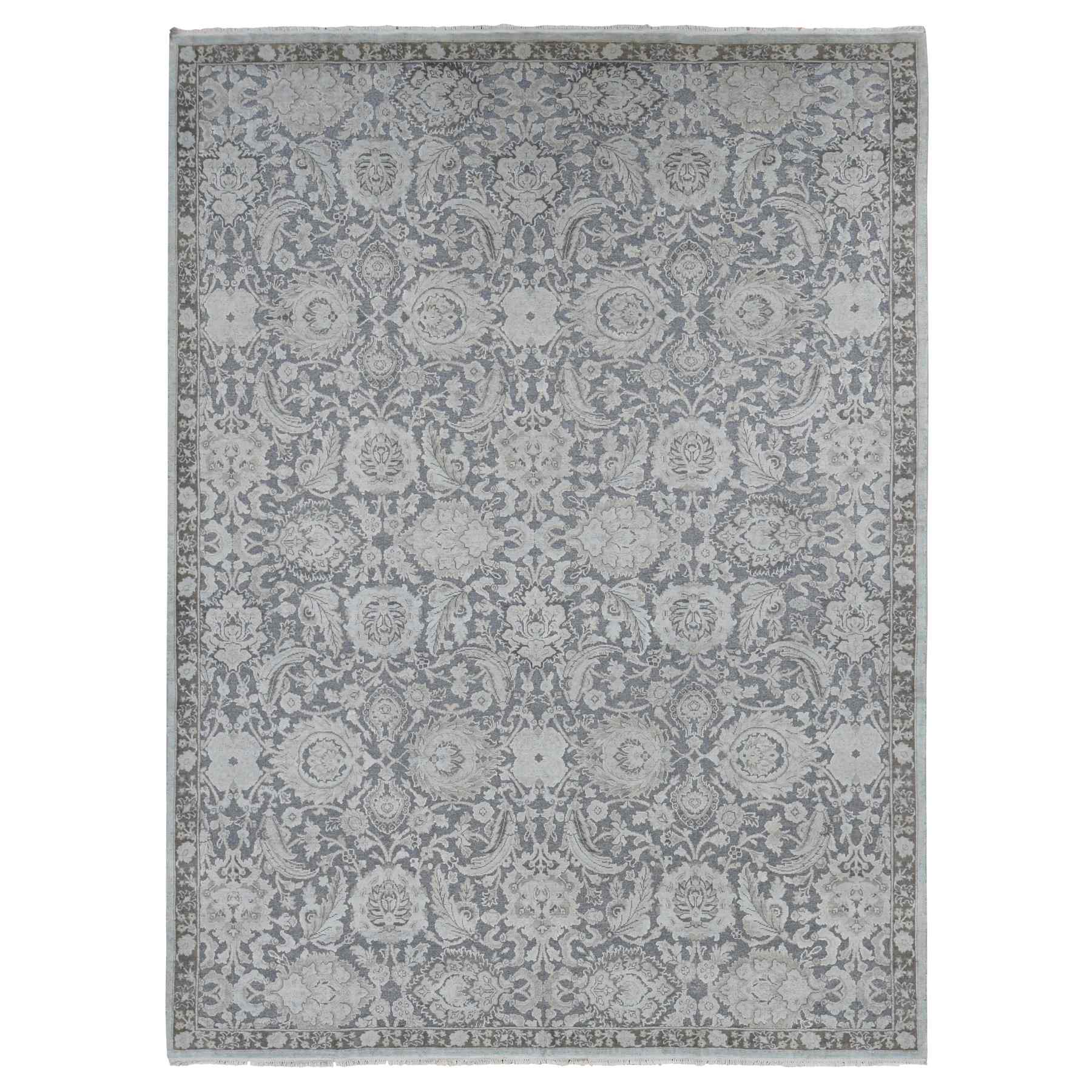 Oushak-And-Peshawar-Hand-Knotted-Rug-435465