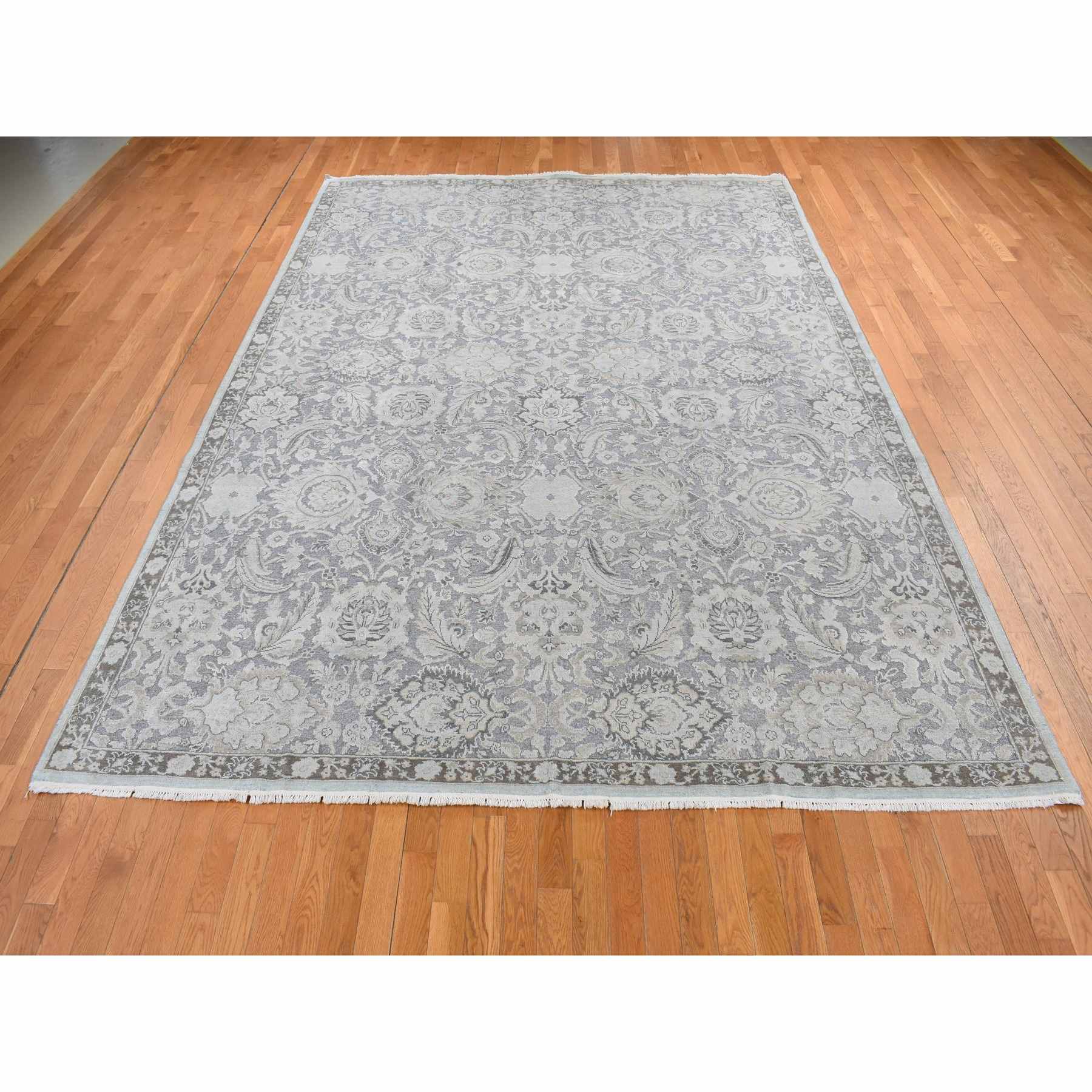 Oushak-And-Peshawar-Hand-Knotted-Rug-435465