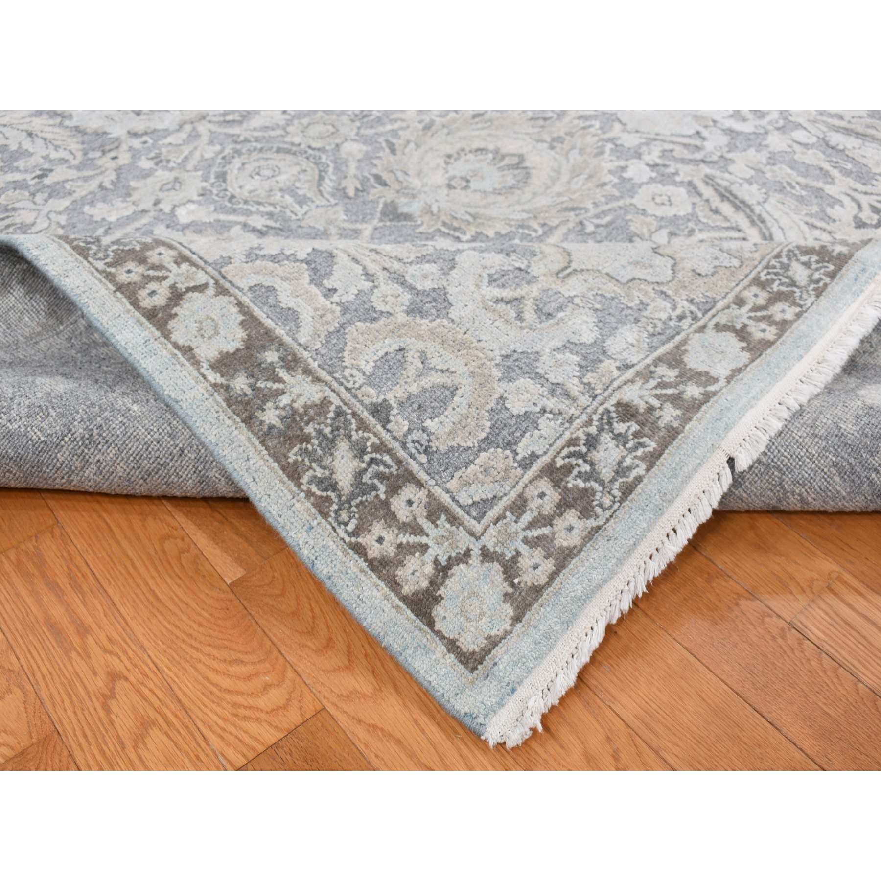 Oushak-And-Peshawar-Hand-Knotted-Rug-435465