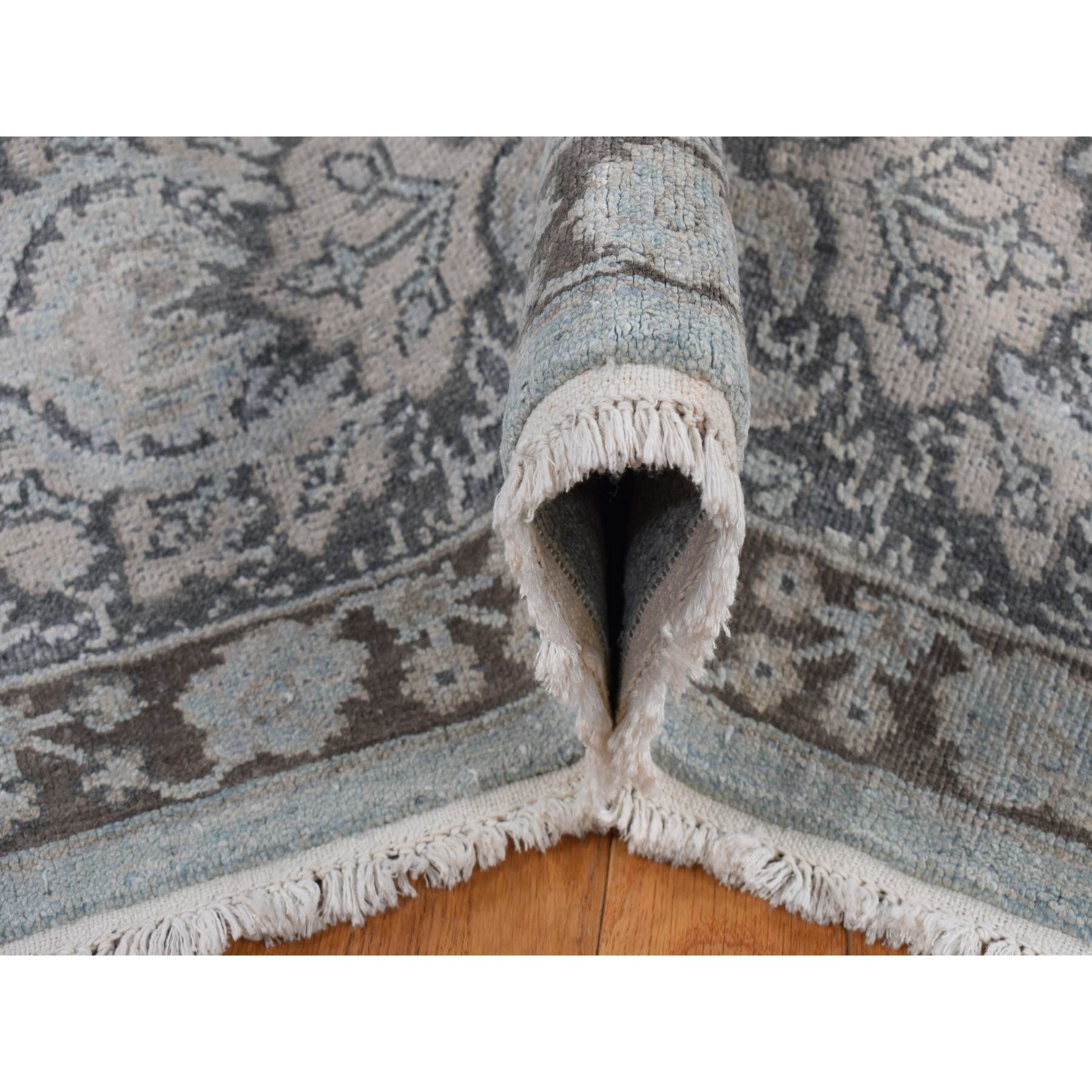 Oushak-And-Peshawar-Hand-Knotted-Rug-435465