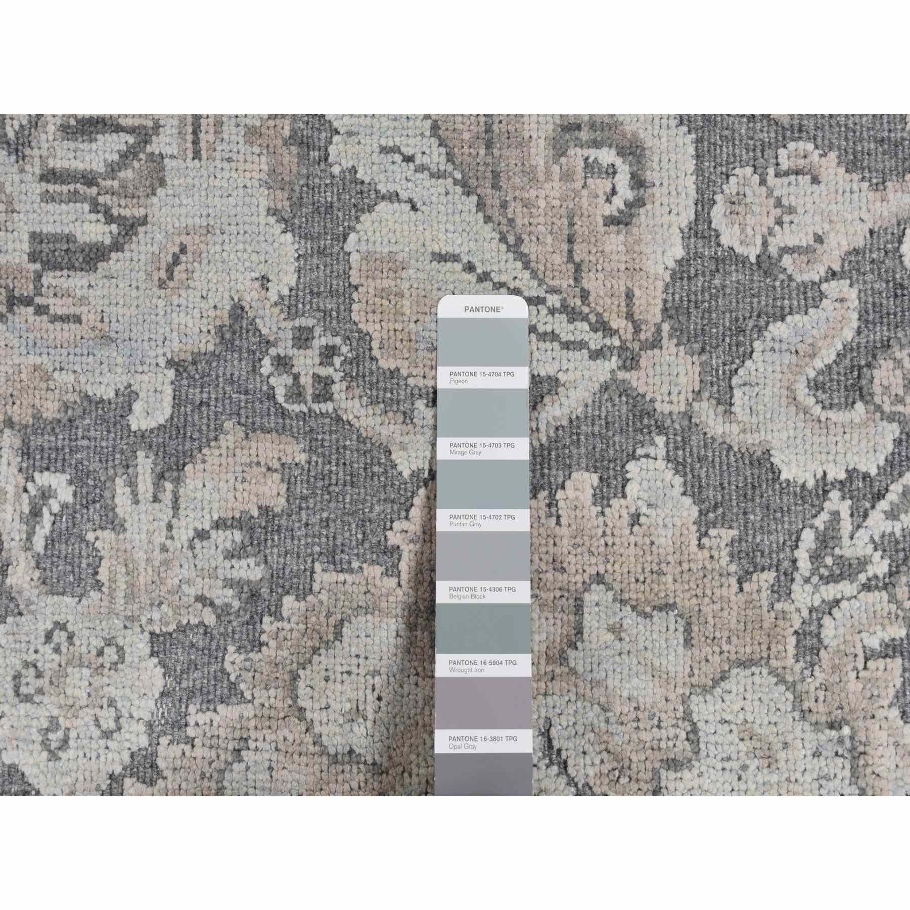 Oushak-And-Peshawar-Hand-Knotted-Rug-435465