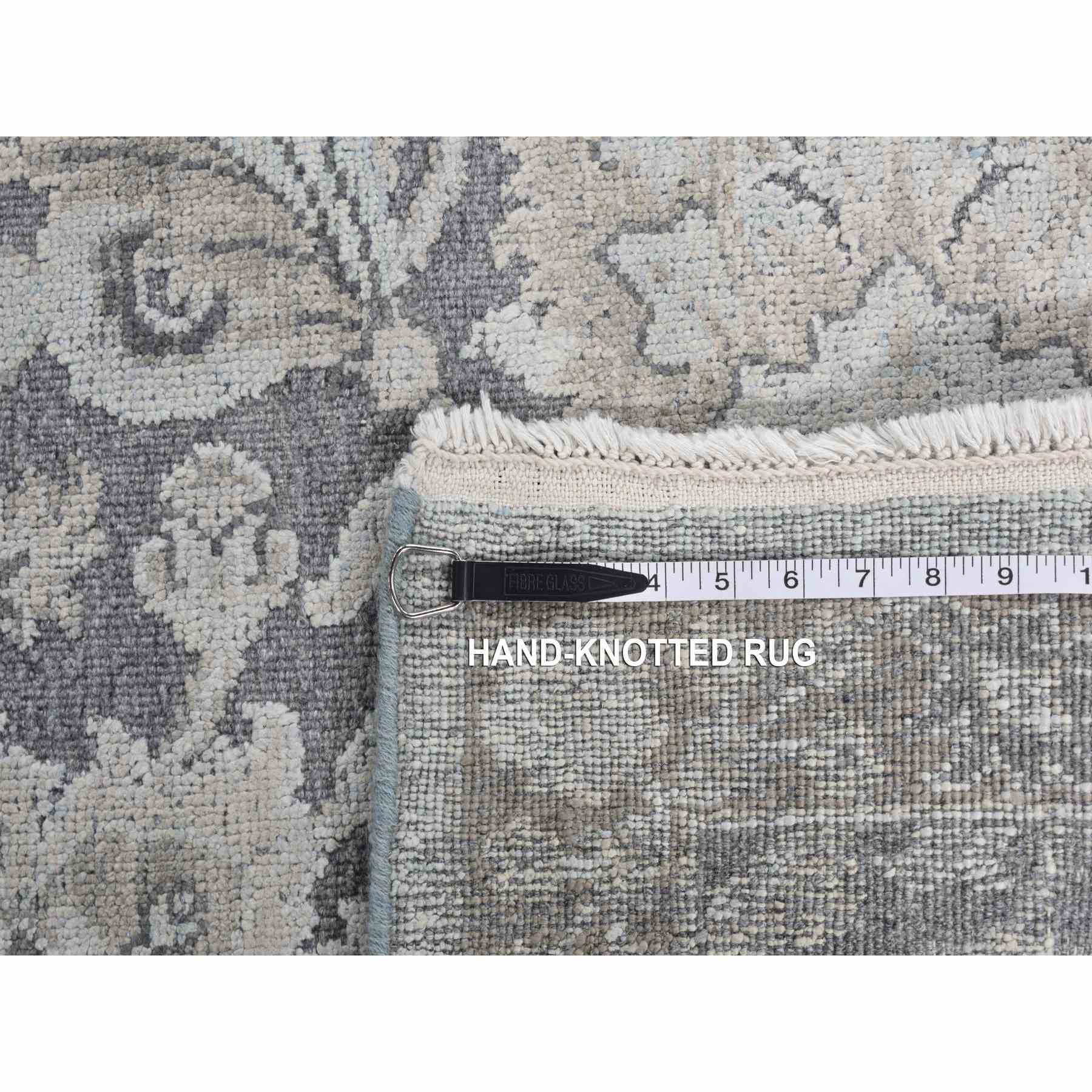 Oushak-And-Peshawar-Hand-Knotted-Rug-435465