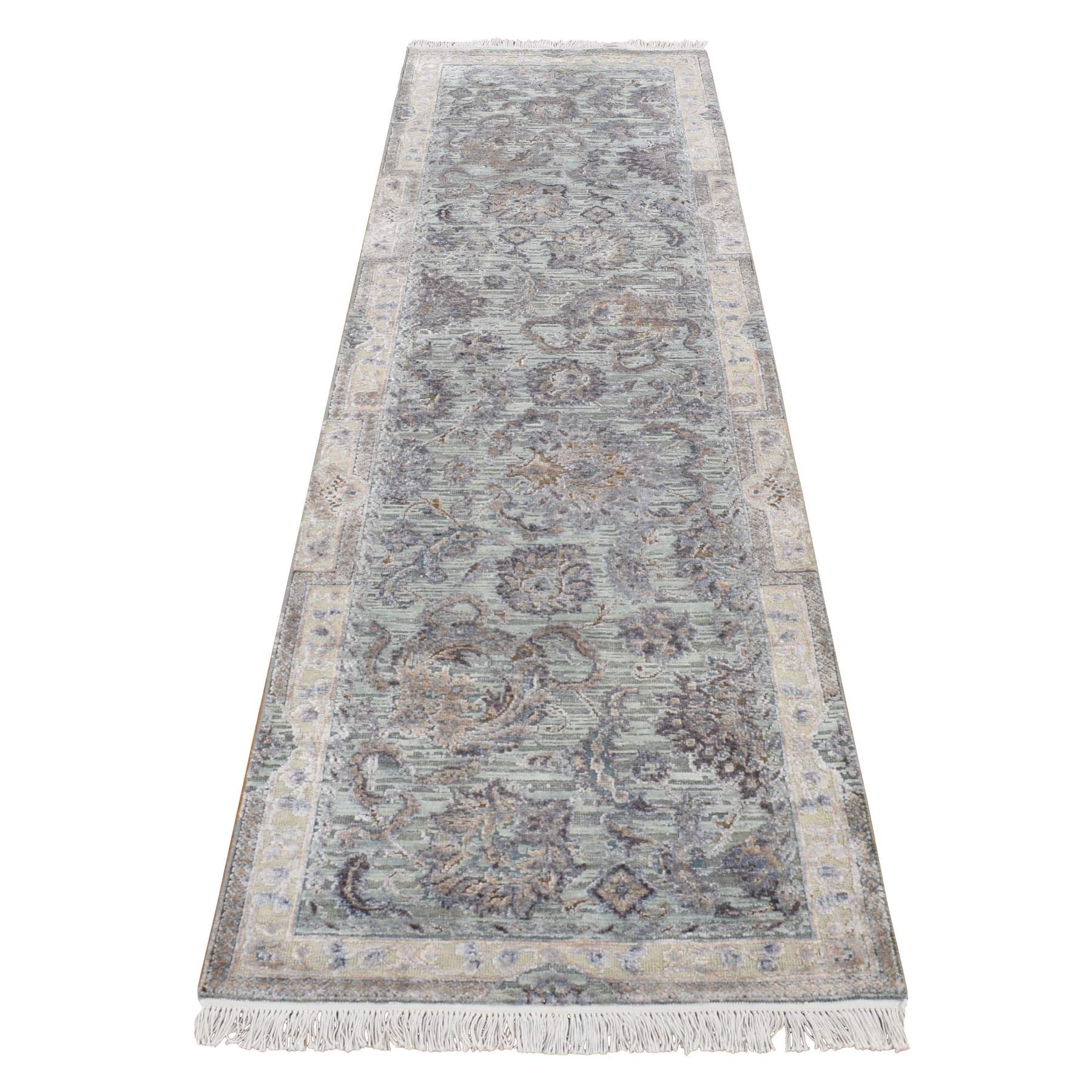 Oushak-And-Peshawar-Hand-Knotted-Rug-436160