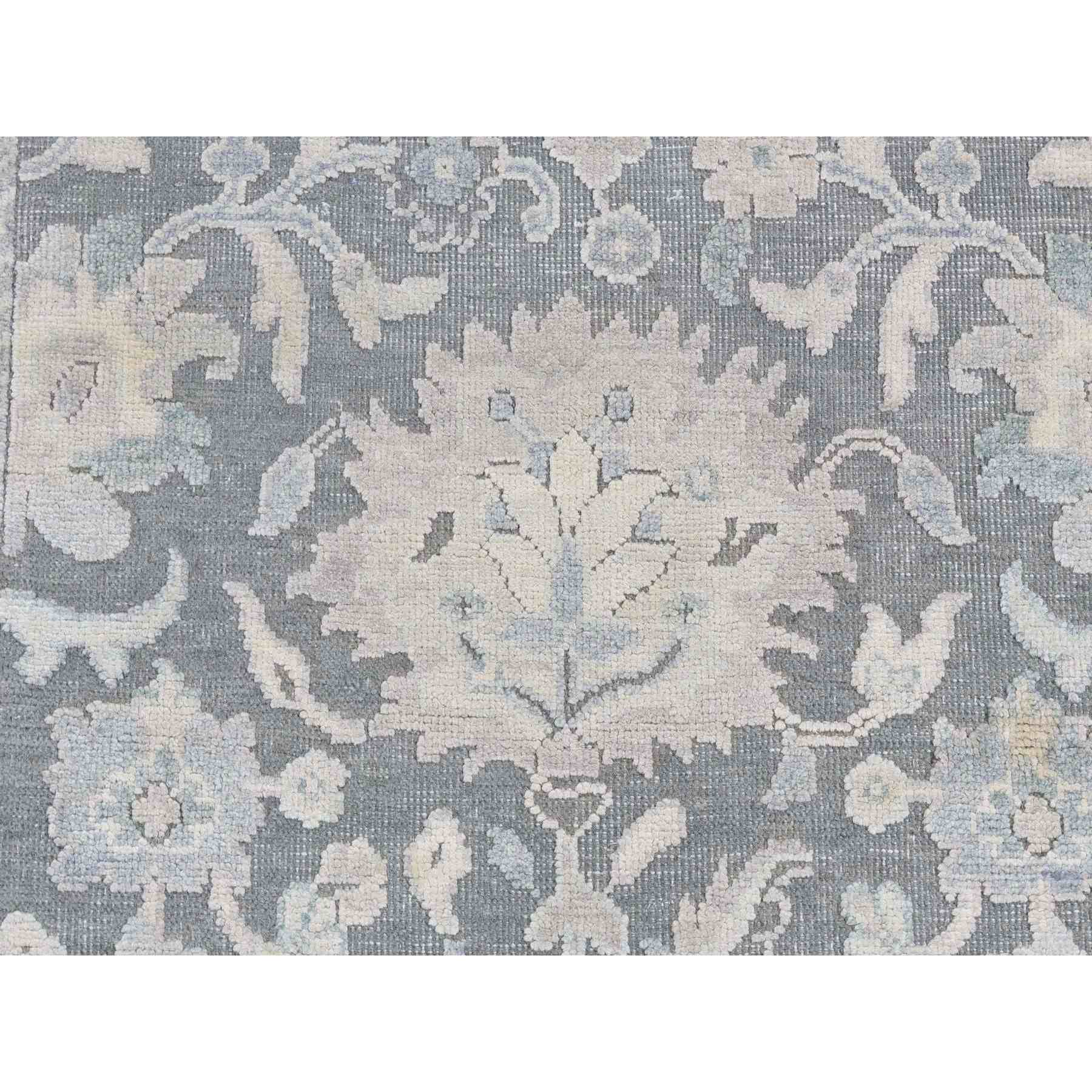 Oushak-And-Peshawar-Hand-Knotted-Rug-436435