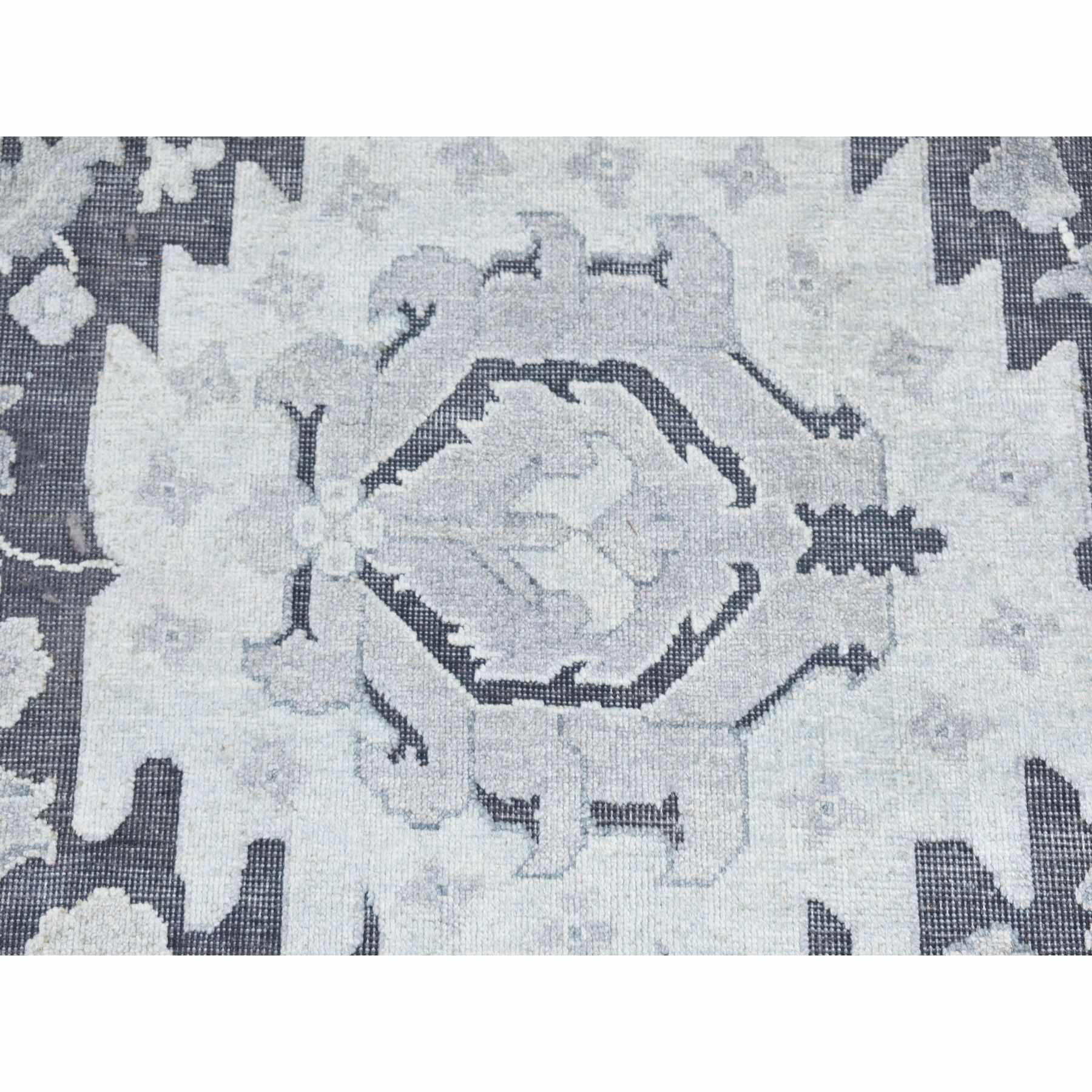 Oushak-And-Peshawar-Hand-Knotted-Rug-436535