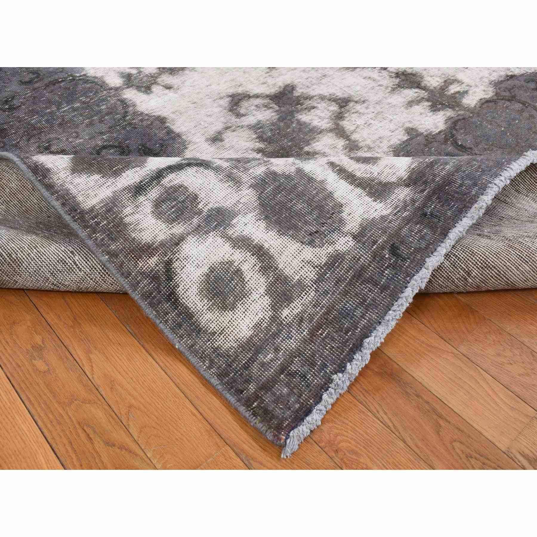 Overdyed-Vintage-Hand-Knotted-Rug-436080