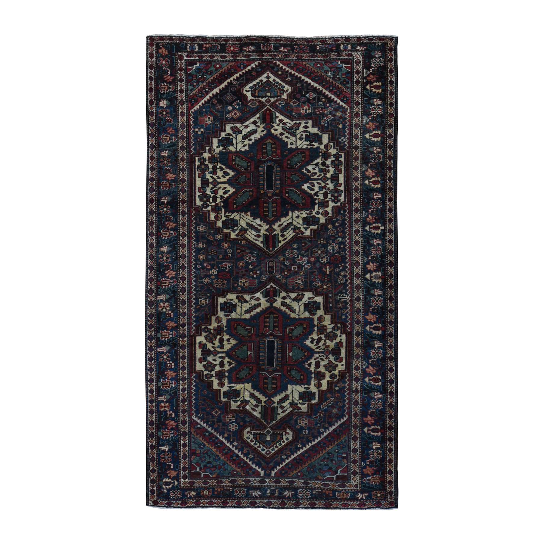 Overdyed-Vintage-Hand-Knotted-Rug-436875