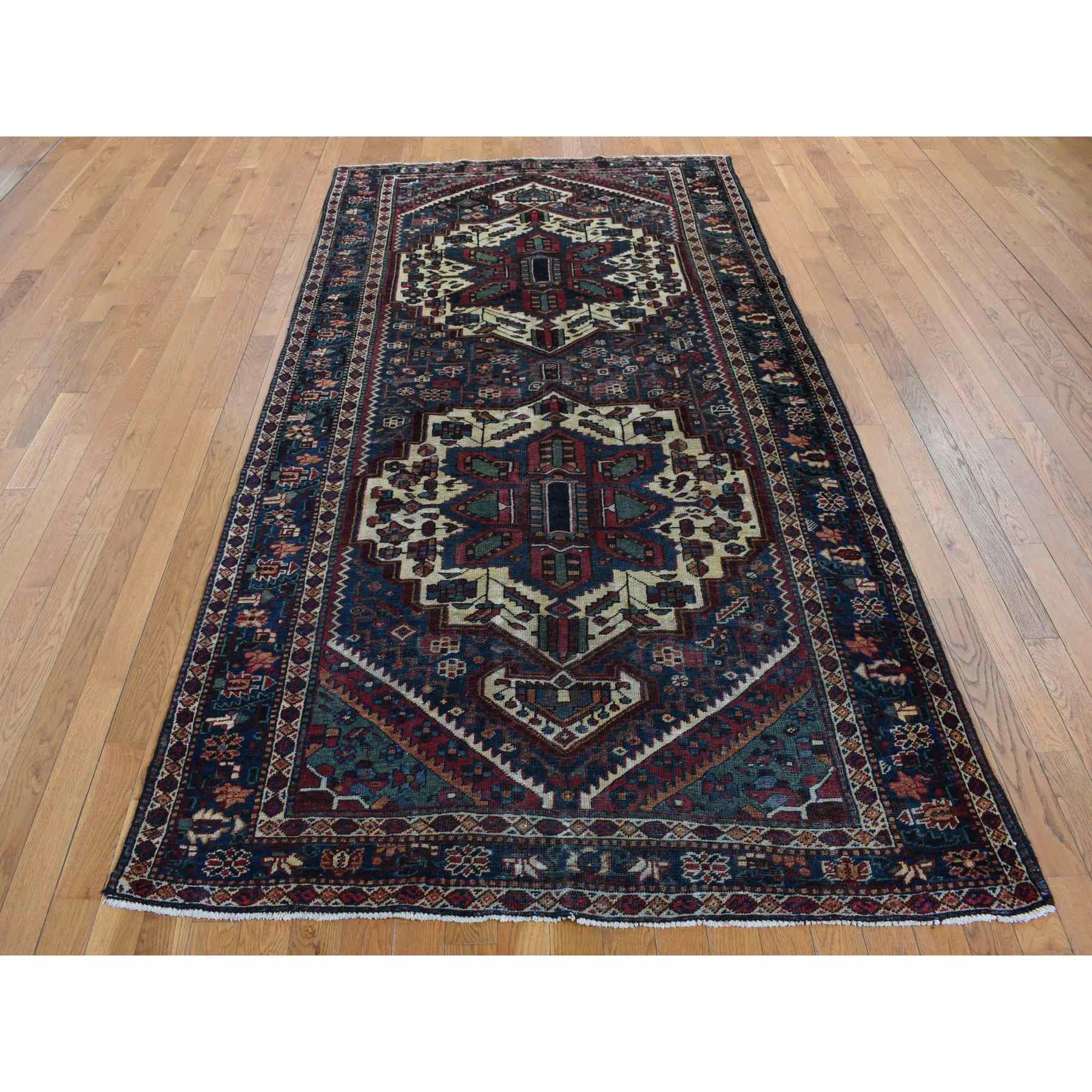 Overdyed-Vintage-Hand-Knotted-Rug-436875