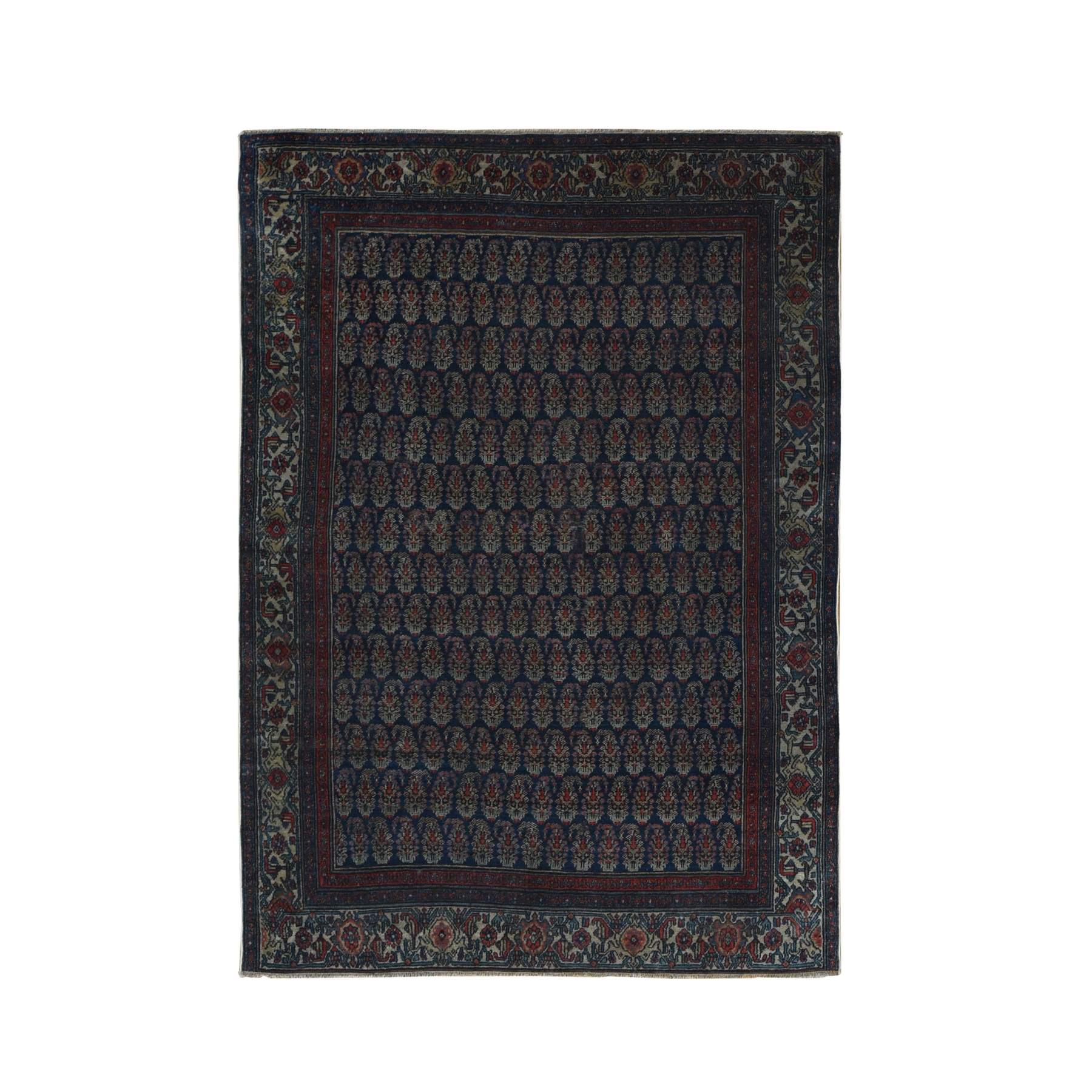 Overdyed-Vintage-Hand-Knotted-Rug-437395