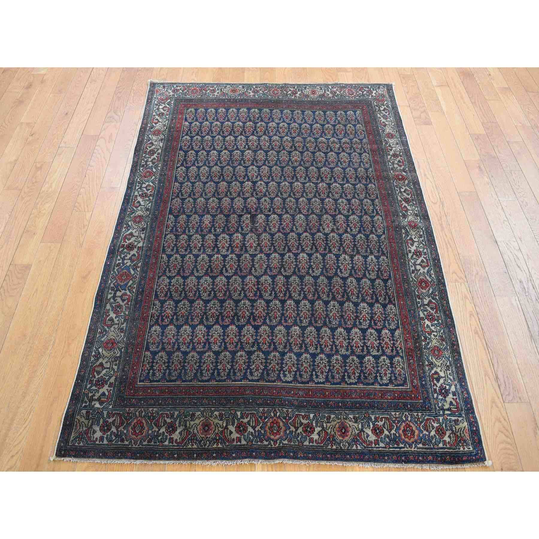 Overdyed-Vintage-Hand-Knotted-Rug-437395