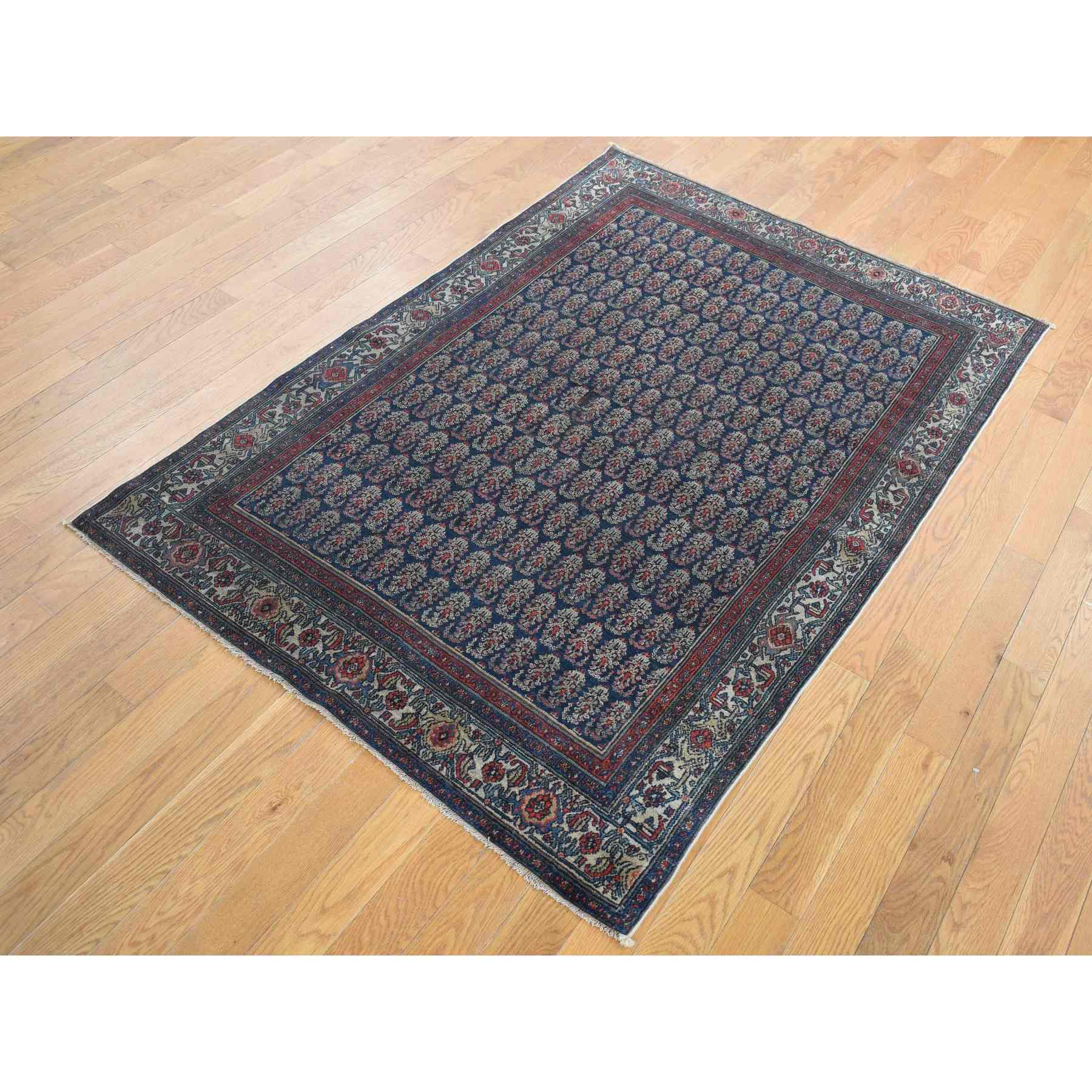 Overdyed-Vintage-Hand-Knotted-Rug-437395